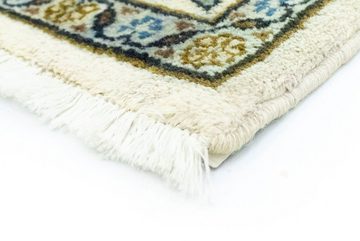 Wollteppich Keshan Teppich handgeknüpft beige, morgenland, rechteckig, Höhe: 8 mm