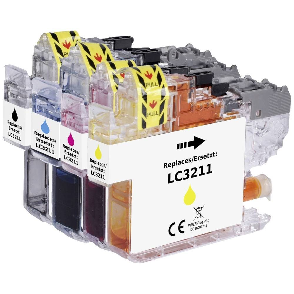 Renkforce Tinte ersetz LC-3211BK, LC-3211C, LC-3211M, LC-3211Y RF-5718882 Tintenpatrone