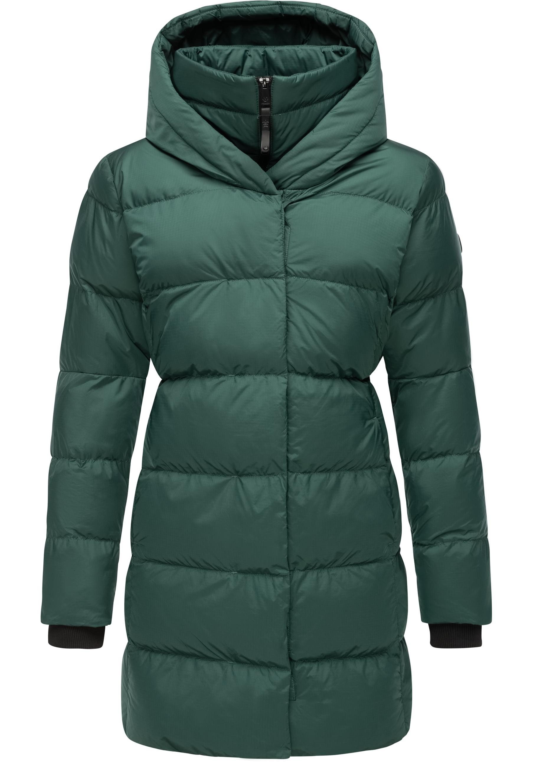 Ragwear Kurzmantel Niara stylischer, gesteppter Wintermantel mit gefütterter Kapuze