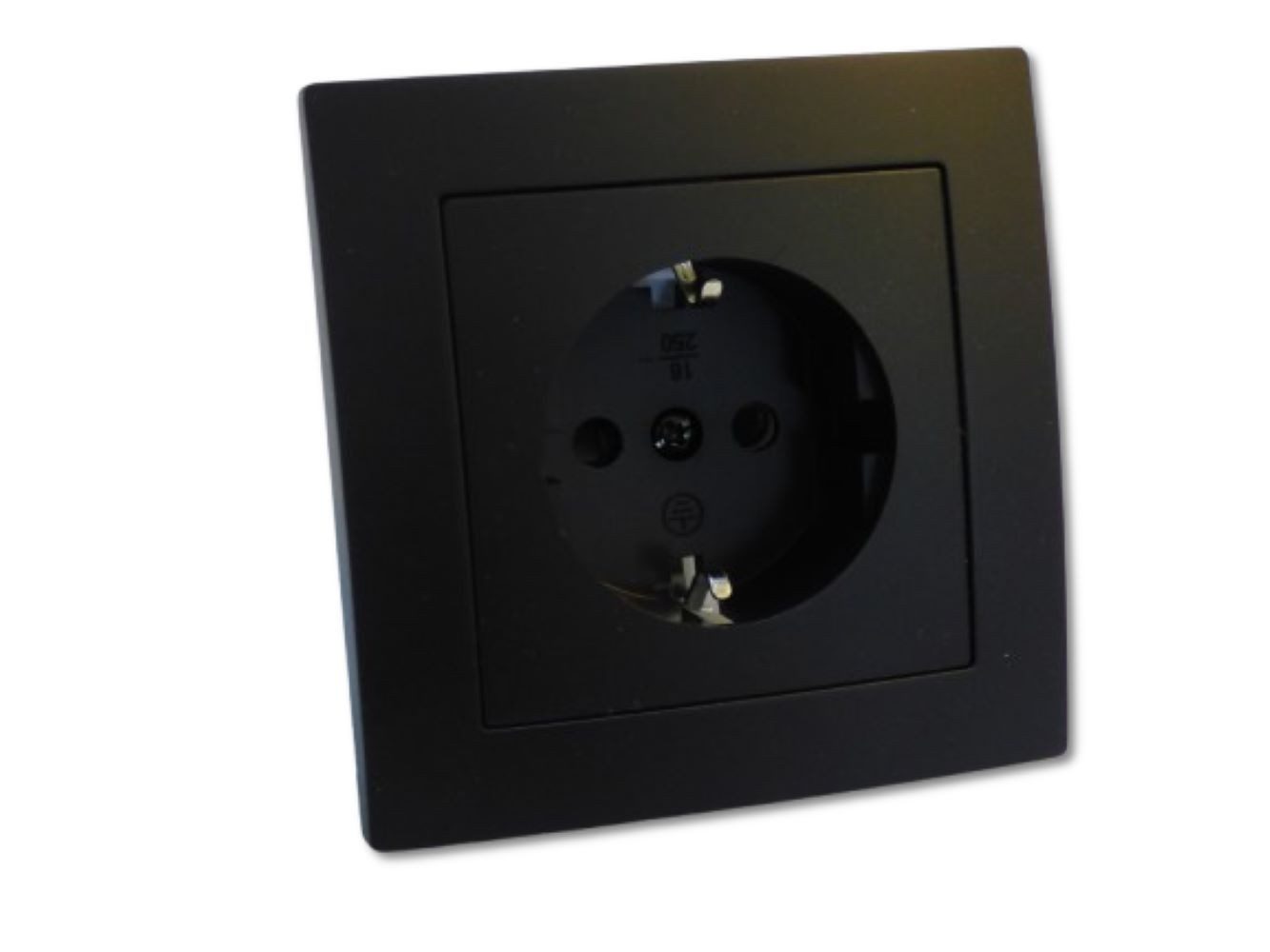 Lichtideen Schalter 2625 Levina schwarz Schukodose Schraubanschluss schwarz (Taster, Schalter, Anennendose, Steckdose mit USB lieferbar)