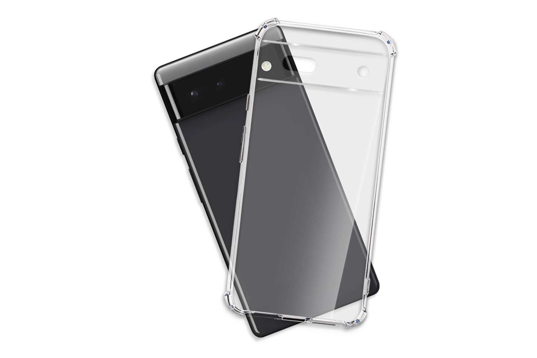 mtb more energy Smartphone-Hülle Clear Armor Case für Google Pixel 6a, Transparente TPU Schutzhülle Case Backcover mit Anti-Shock Verstärkung