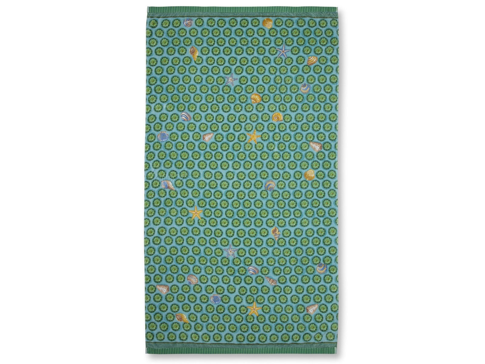 PiP Studio Strandtuch Sea Dots Strandtuch grün 100x180cm (1 Stück), 100% Baumwolle (336383)