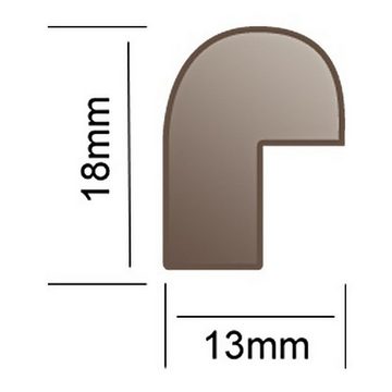 Bilderrahmen Neumann Einzelrahmen Rundrahmen, Massivholz, mit Glas und Rückwand