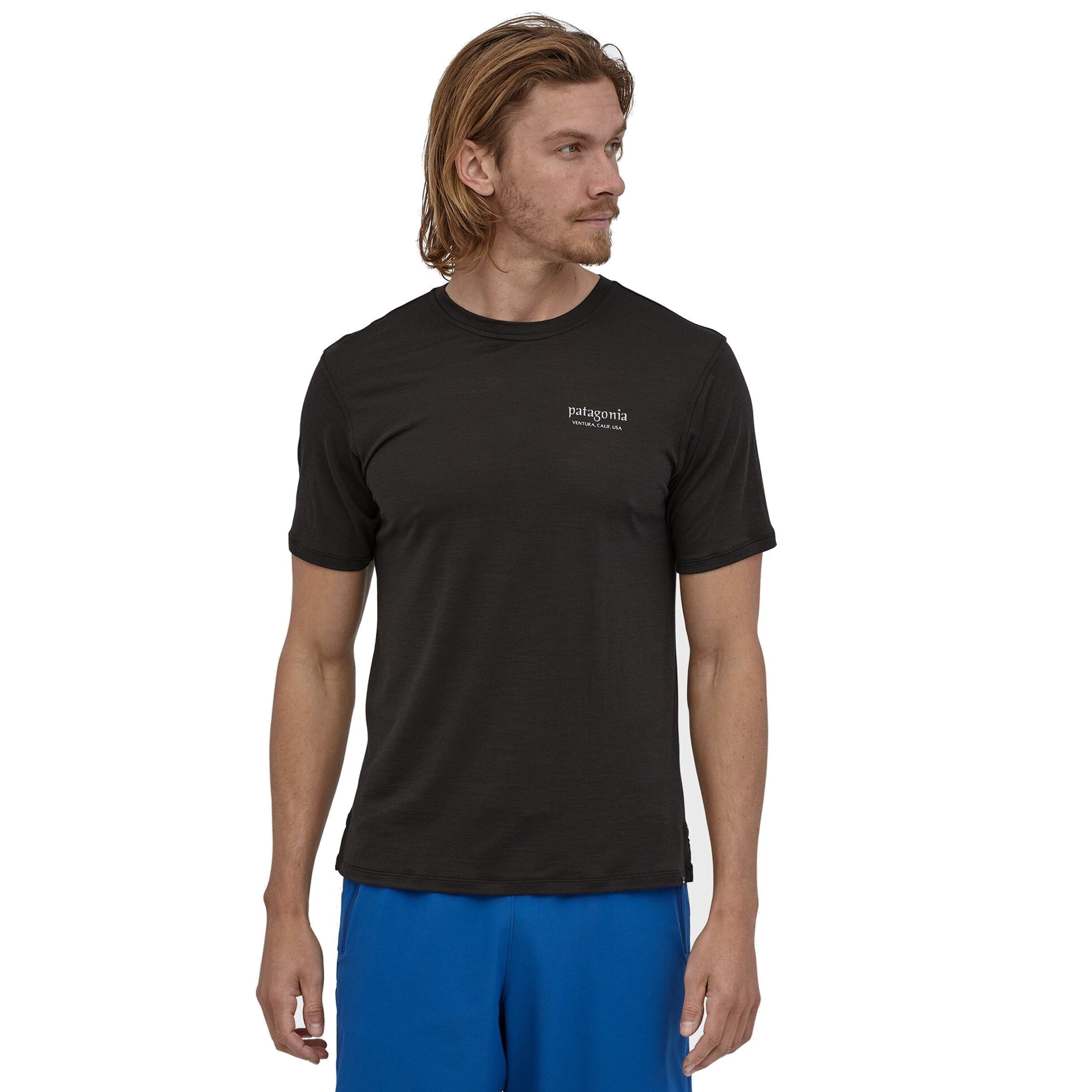 Patagonia Funktionsshirt Patagonia Funktionsshirt Mens Capilene Cool Merino Graphic Shirt black