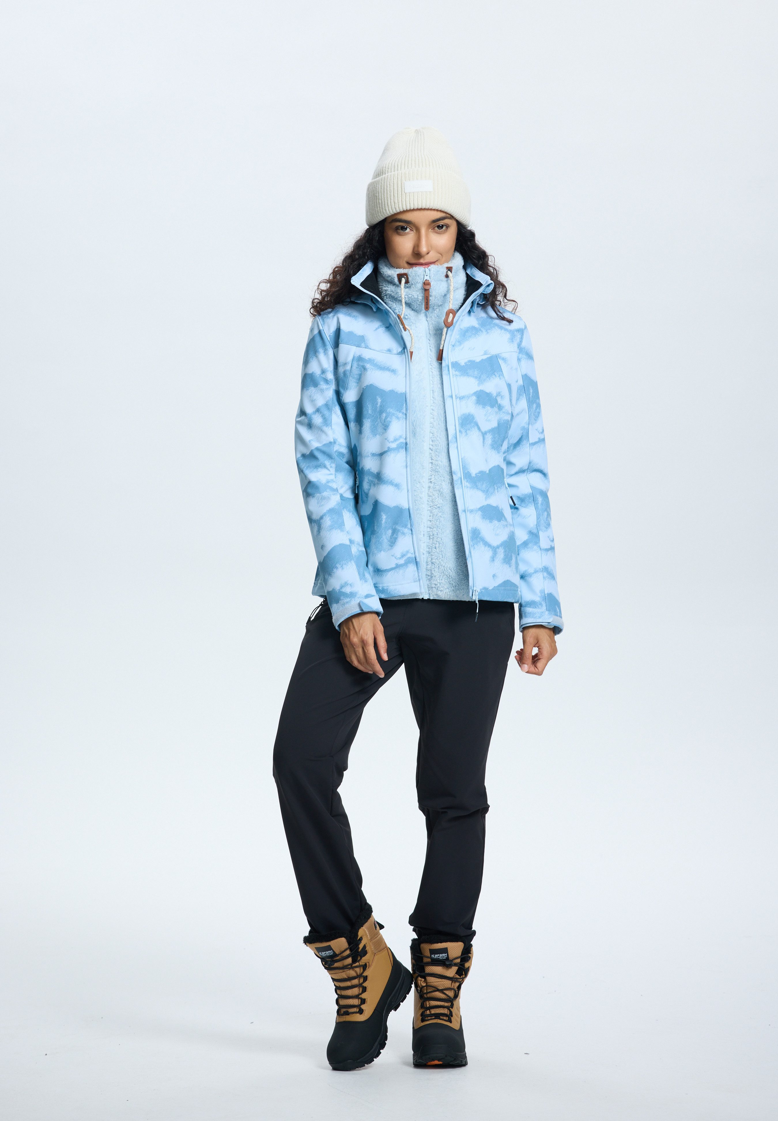 Icepeak Softshelljacke BLAKELY für vielseitige Outdoor-Aktivitäten, atmungsaktiv mit 3000 g/m²/24h