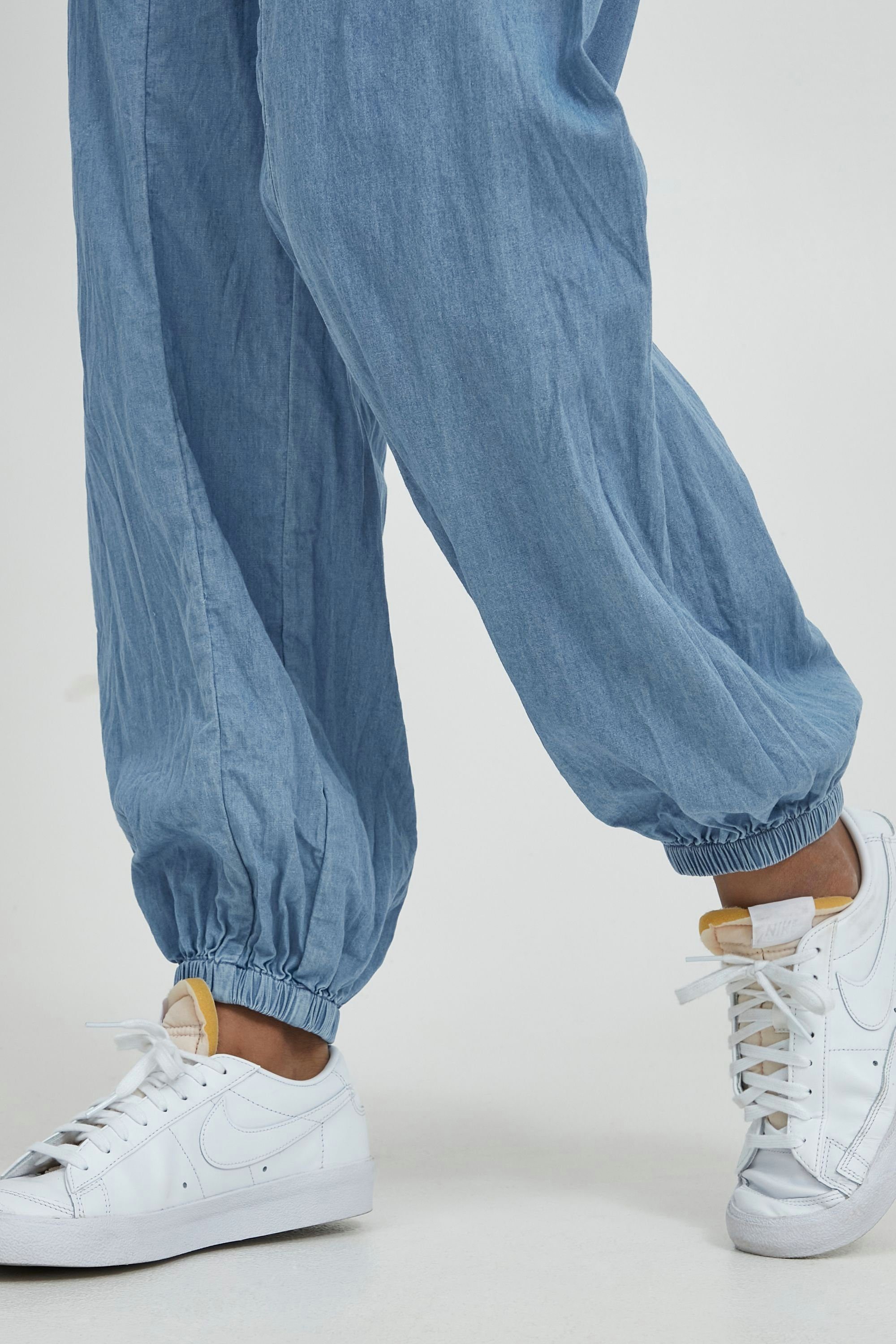 Bund Blue Denim (200008) Light 50200327 Weite - PZJILL Hose Schlupfhose Jeans mit elastischem Denim Pulz