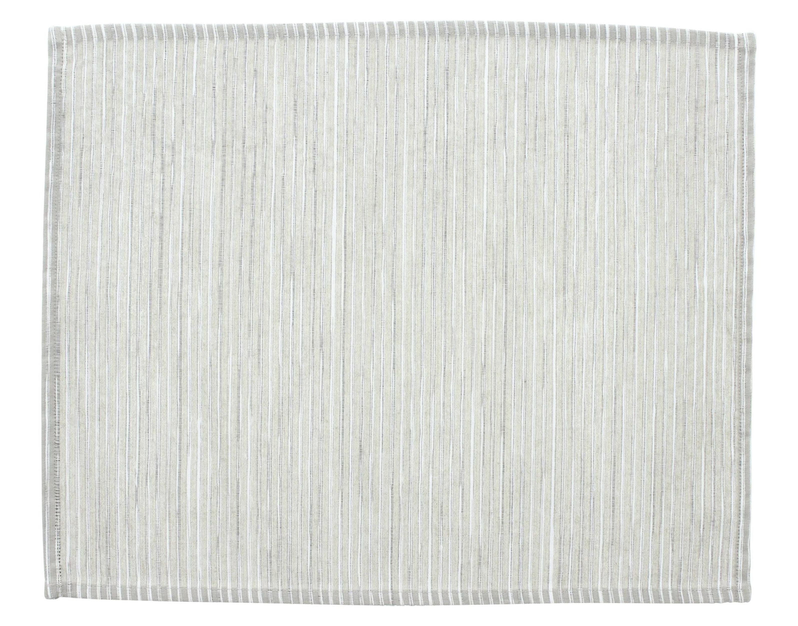 Platzset 2x Platzmatte Webstruktur taupe/weiß 45x30cm