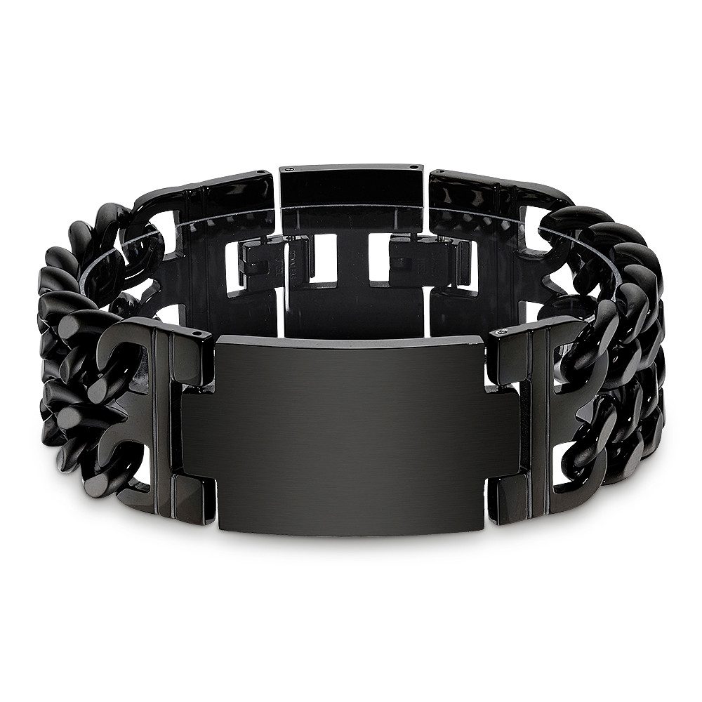 Bruno Banani Edelstahlarmband Schmuck Geschenk breites Armband mit Platte