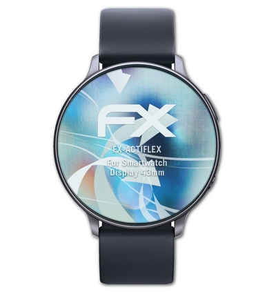 atFoliX Schutzfolie Displayschutzfolie für Smartwatch Display 43mm, (3 Folien), Ultraklar und flexibel