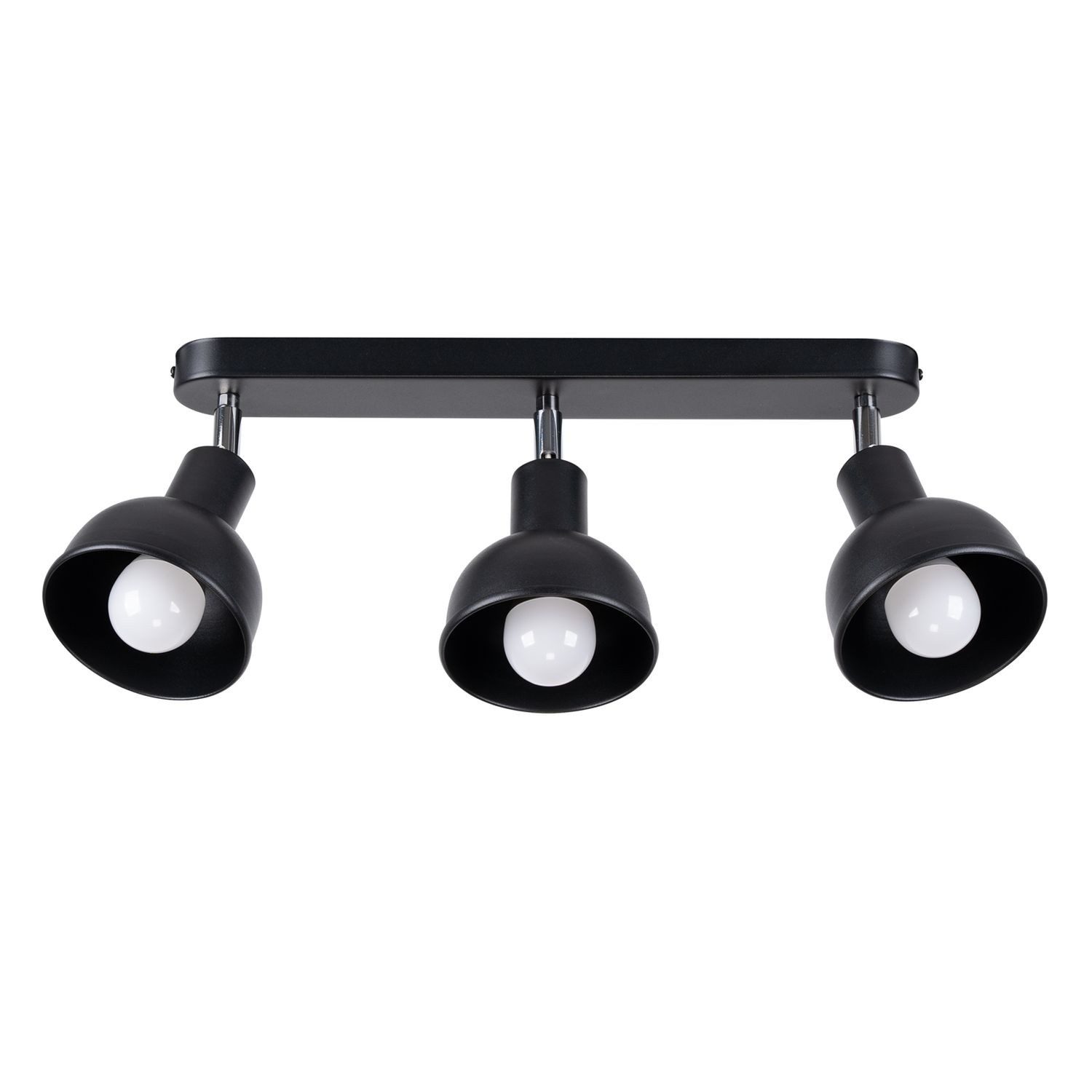 Licht-Erlebnisse Deckenstrahler LEONA, ohne Leuchtmittel, Metall E27 verstellbar Schwarz 3-flammig länglich Vintage Deckenspot