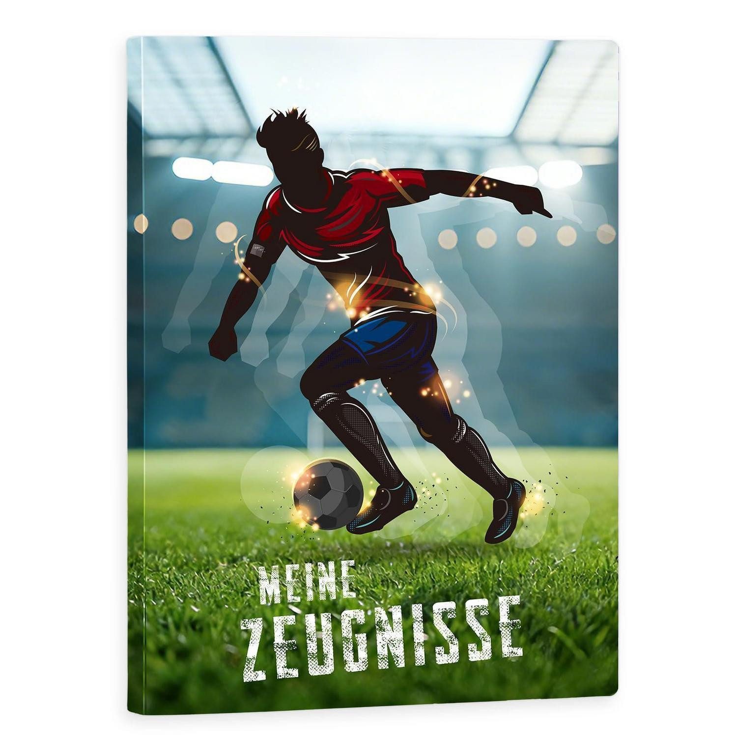 LuxusKollektion Bewerbungsmappe Zeugnismappe A4 Fußball-Muster 40 Hüllen (40-St)
