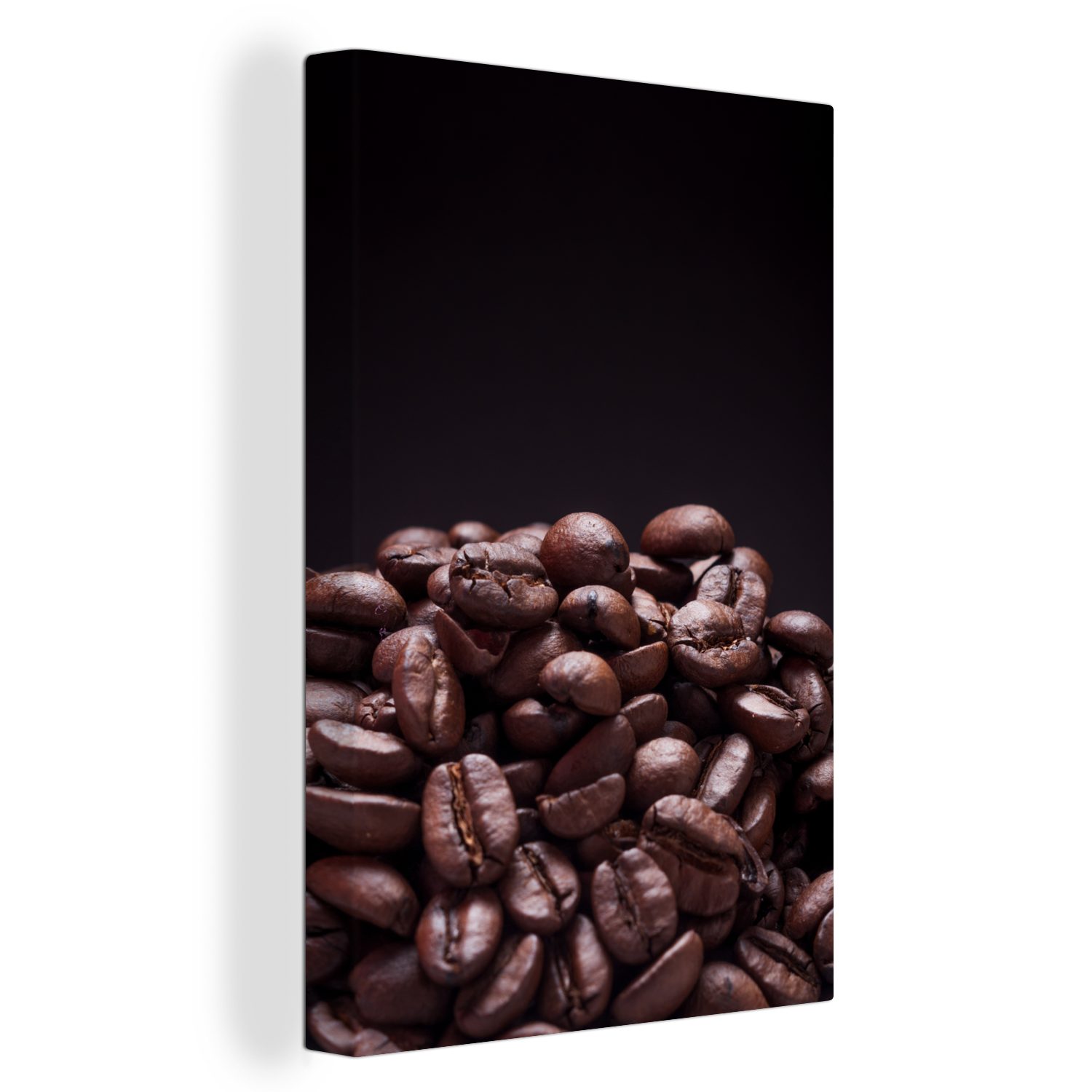 OneMillionCanvasses® Leinwandbild Stapel von Kaffeebohnen, (1 St), Leinwandbild fertig bespannt inkl. Zackenaufhänger, Gemälde, 20x30 cm