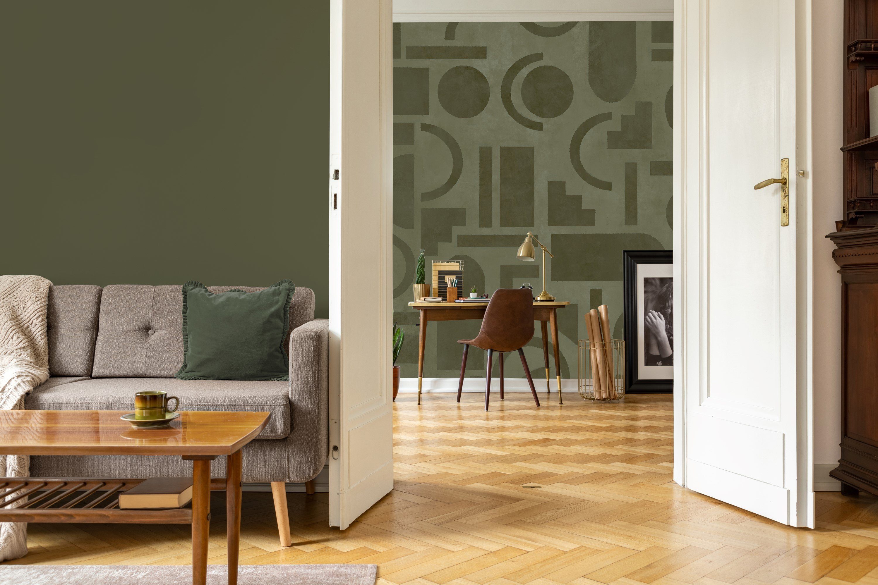 LOOKS by Wolfgang Joop Fototapete Geo Green, texturiert, 3D-Optik, (1 St), 200x270cm