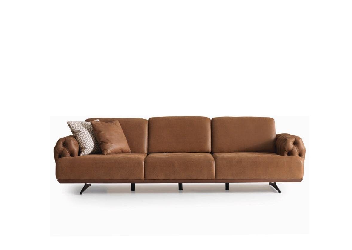 JVmoebel Sofa, Sofa 4 Sitzer Chesterfield Design Luxus Sofa Polster Couch neu braun