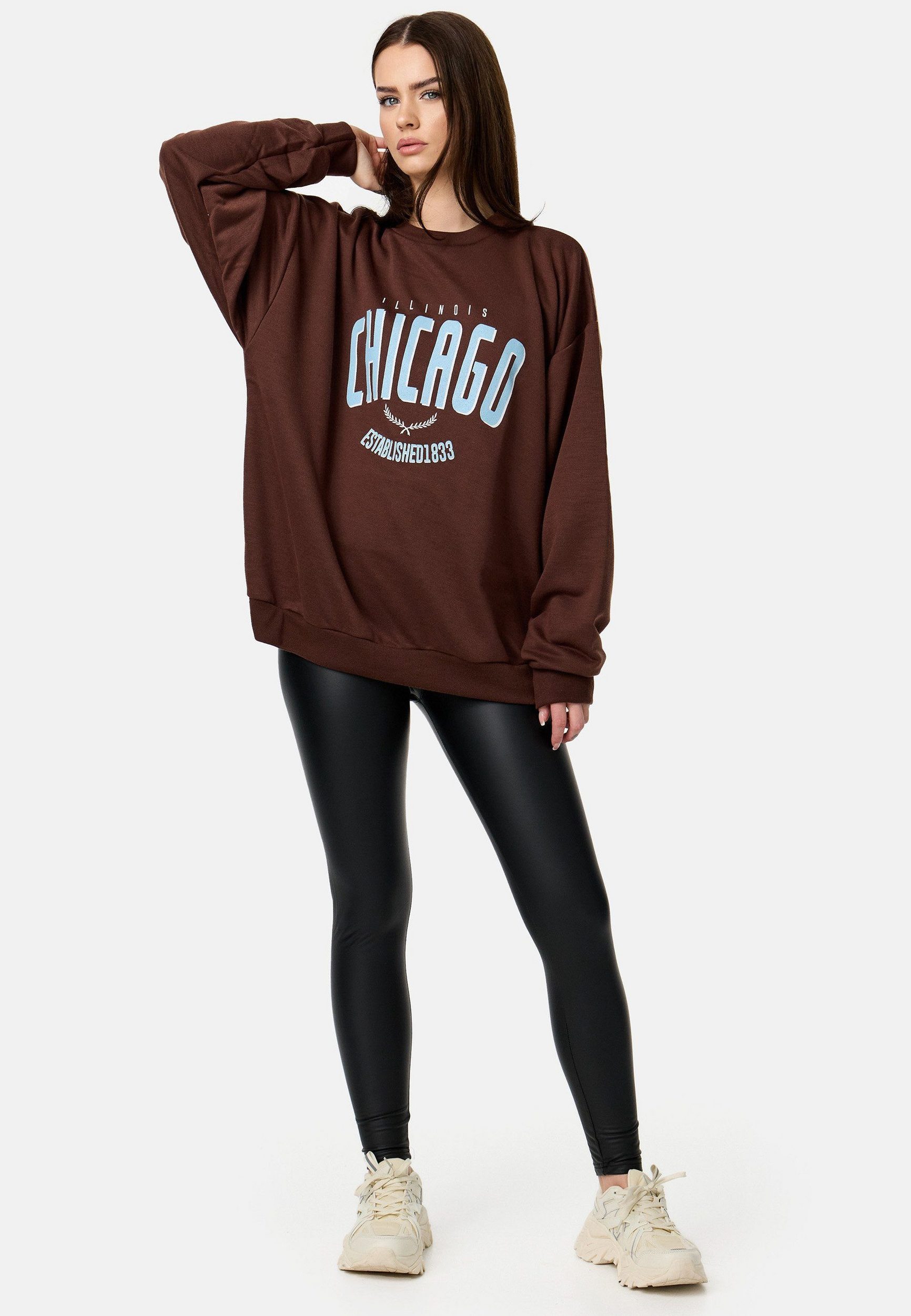 Worldclassca Sweatshirt Worldclassca Oversized Sweatshirt Sweater Shirt Bedruckt Langarmshirt Neue Kollektion - Stilvolle und gemütliche Streetwear Mode
