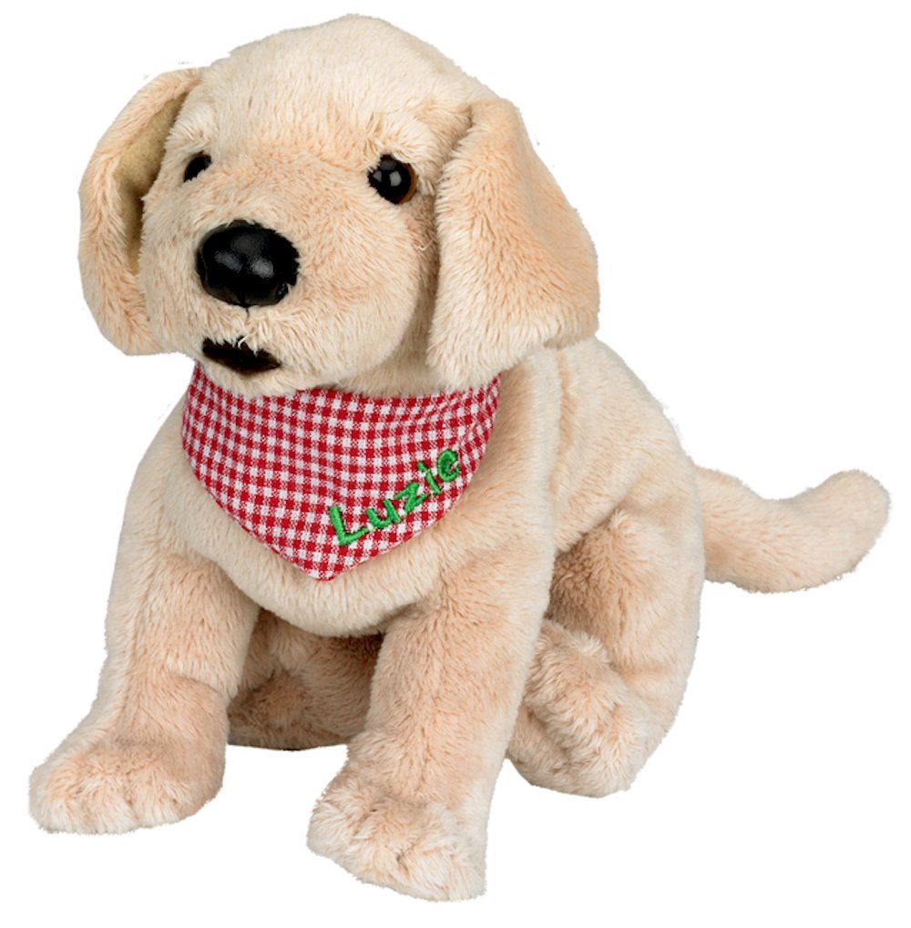 COPPENRATH DIE SPIEGELBURG Plüschfigur Labrador-Welpe Luzie Lustige Tierparade 25 cm Plüschtier Stofftier (Set, 1-St., 1), mit besticktem Halstuch mit Namen