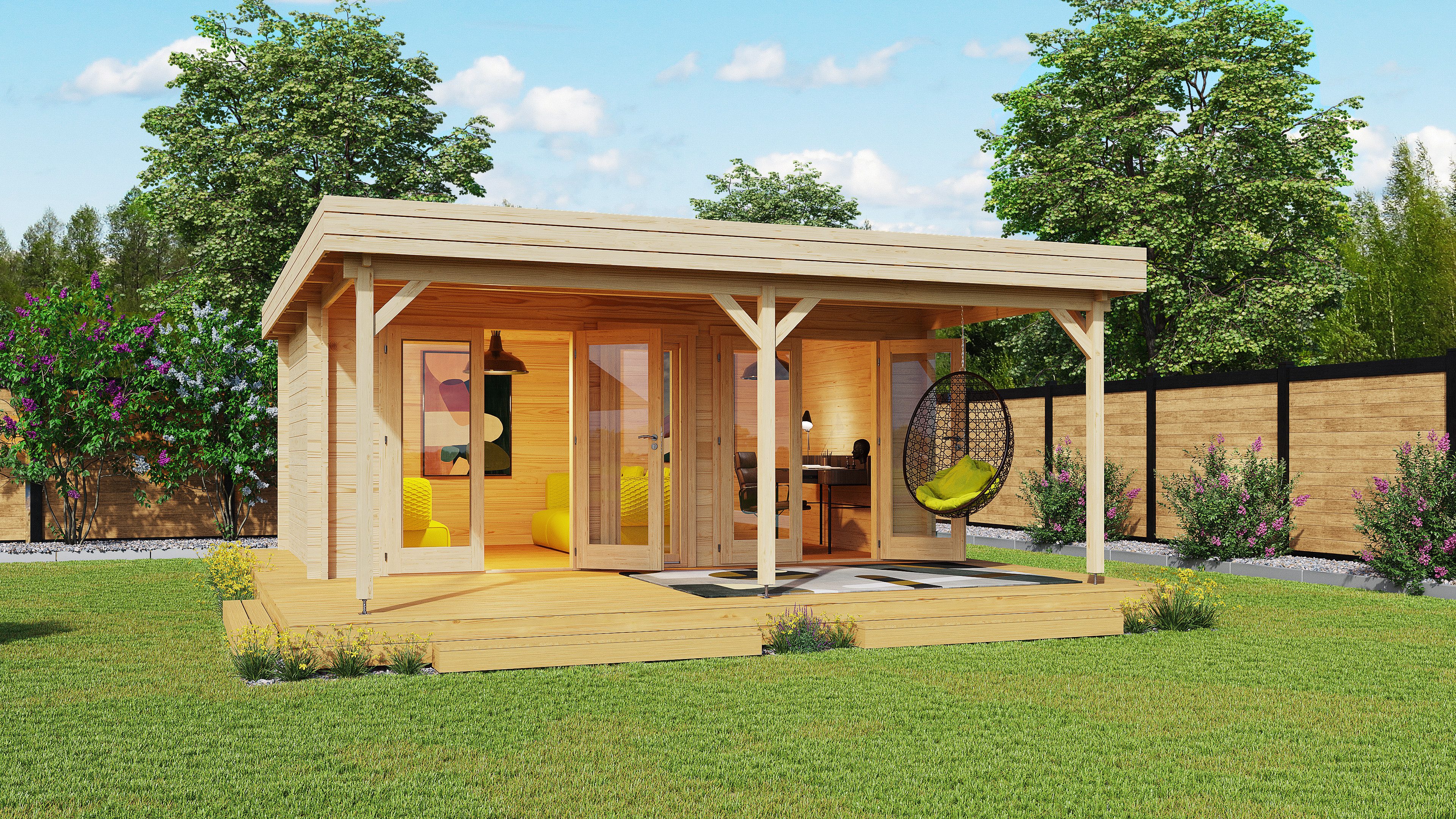 Fjordholz Gartenhaus Rose 70