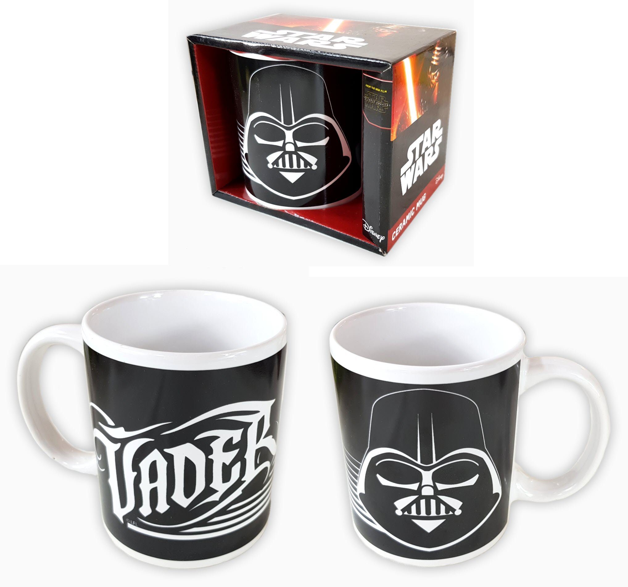 Star Wars Tasse Star Wars 7 Darth Vader Keramiktasse Kaffeetasse  Kaffeebecher 310 ml