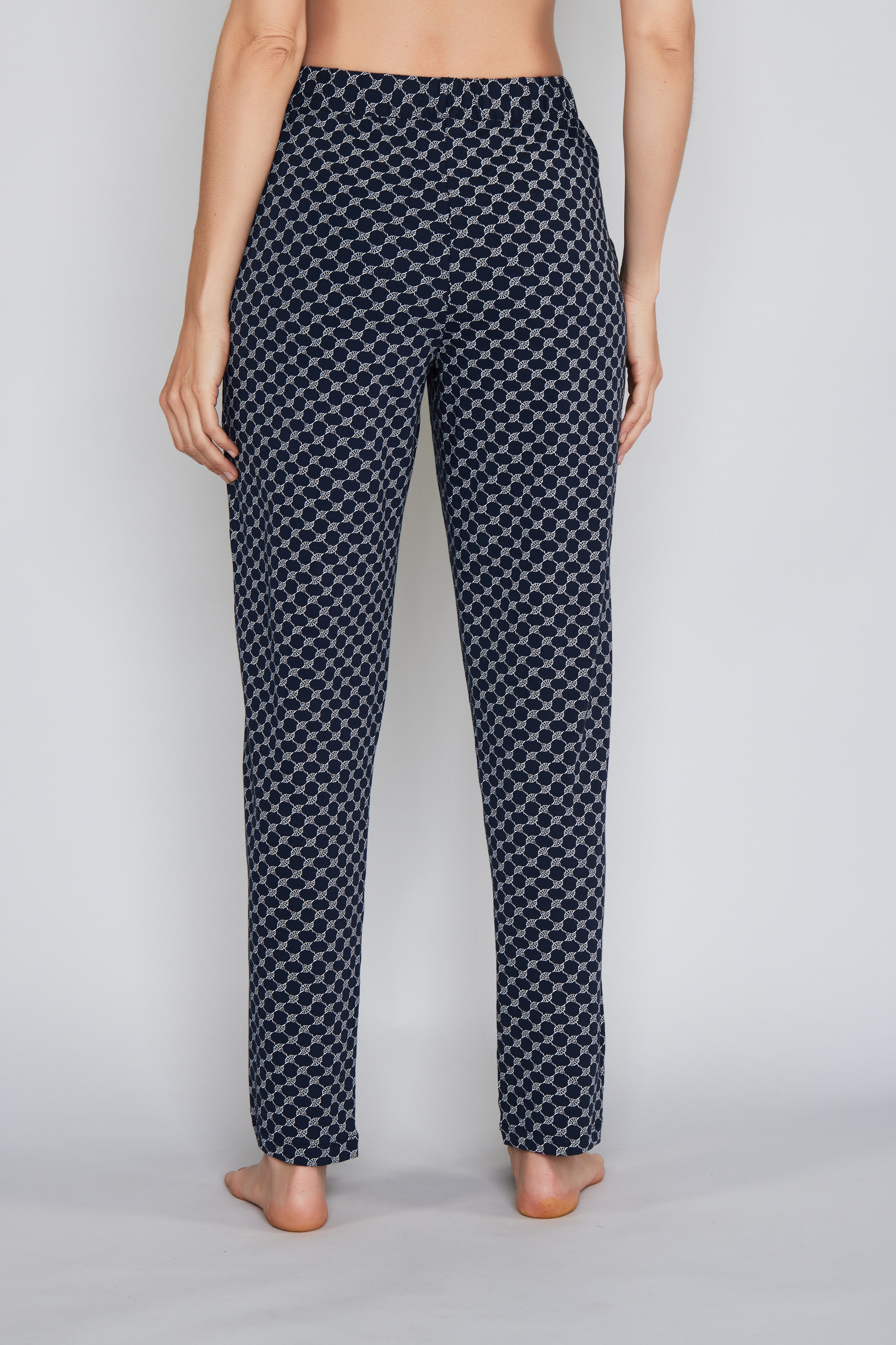 JOOP! Pyjamahose Cosy mit Tunnelzug und Bindeband, Cornflower-Allover – Bild 3 von 5
