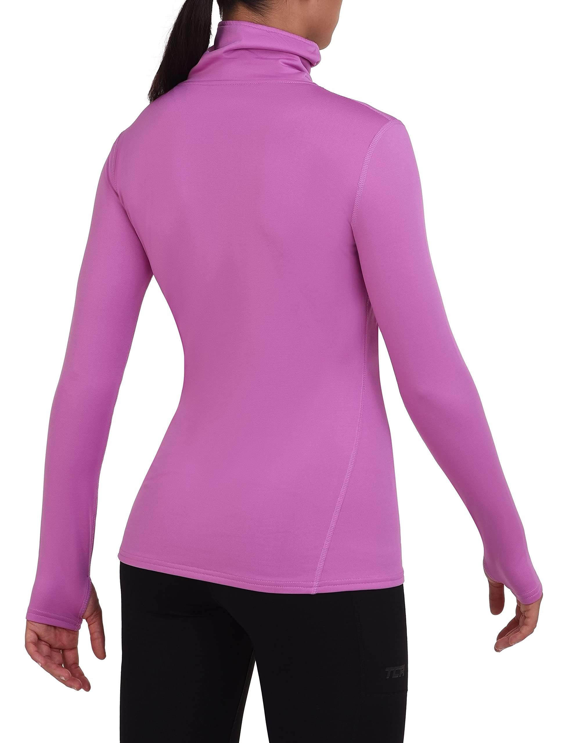 TCA Trainingsshirt TCA Damen Winter Laufshirt mit Reißverschluss - Rosa (1- günstig online kaufen