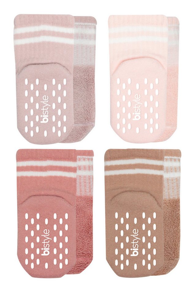 bistyle ABS-Socken Baby Tennissocken 4er Pack, Frottee Socken, Anti-Rutsch (Set, 4er Pack)
