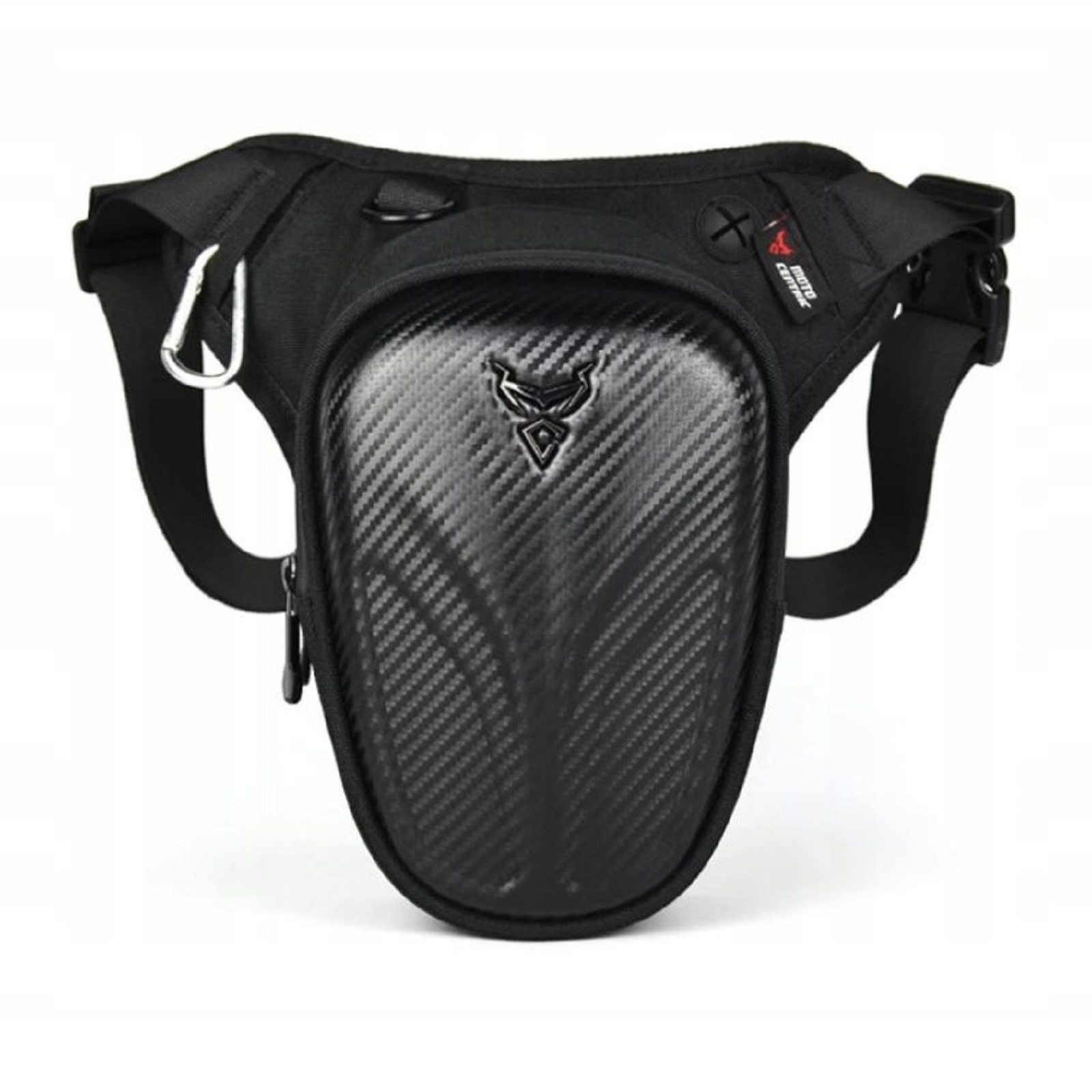 QLS Beintasche Motorrad Sport Oberschenkeltasche Schwarz, für Radeln Wandern Klettern 29x29x15 cm