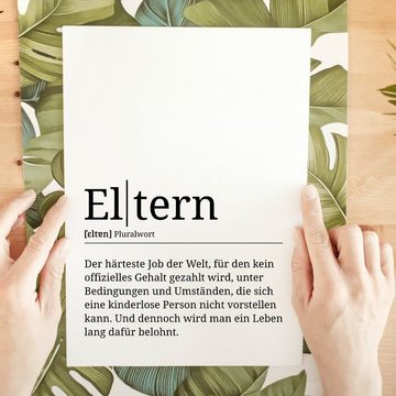 Tigerlino Poster Eltern Definition Wandbild Mama Papa Geschenk Muttertag Vatertag