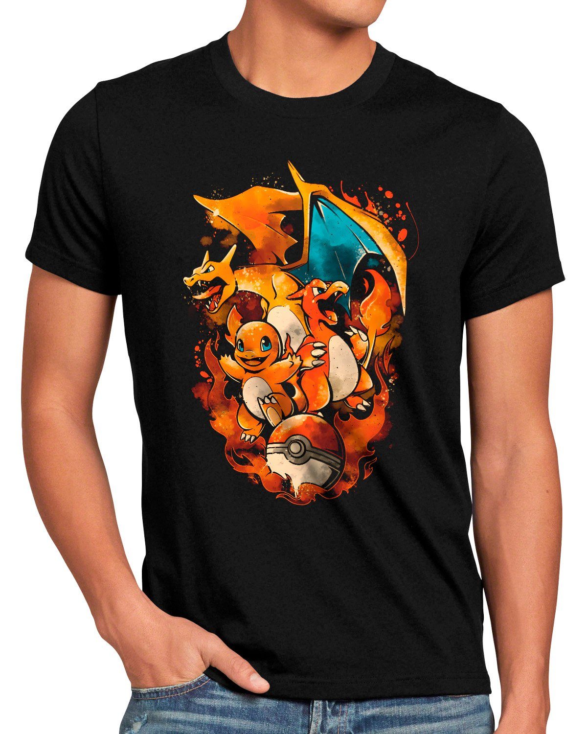 style3 Print-Shirt game pokemon amiibo planet go boy ball pikachu