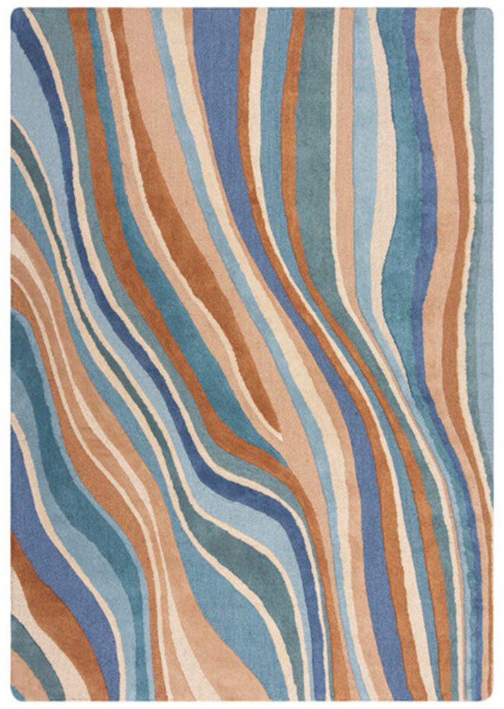 FLAIR RUGS Wollteppich "Abstract Flow handgetuftet" rechteckig 10 mm Höhe W günstig online kaufen