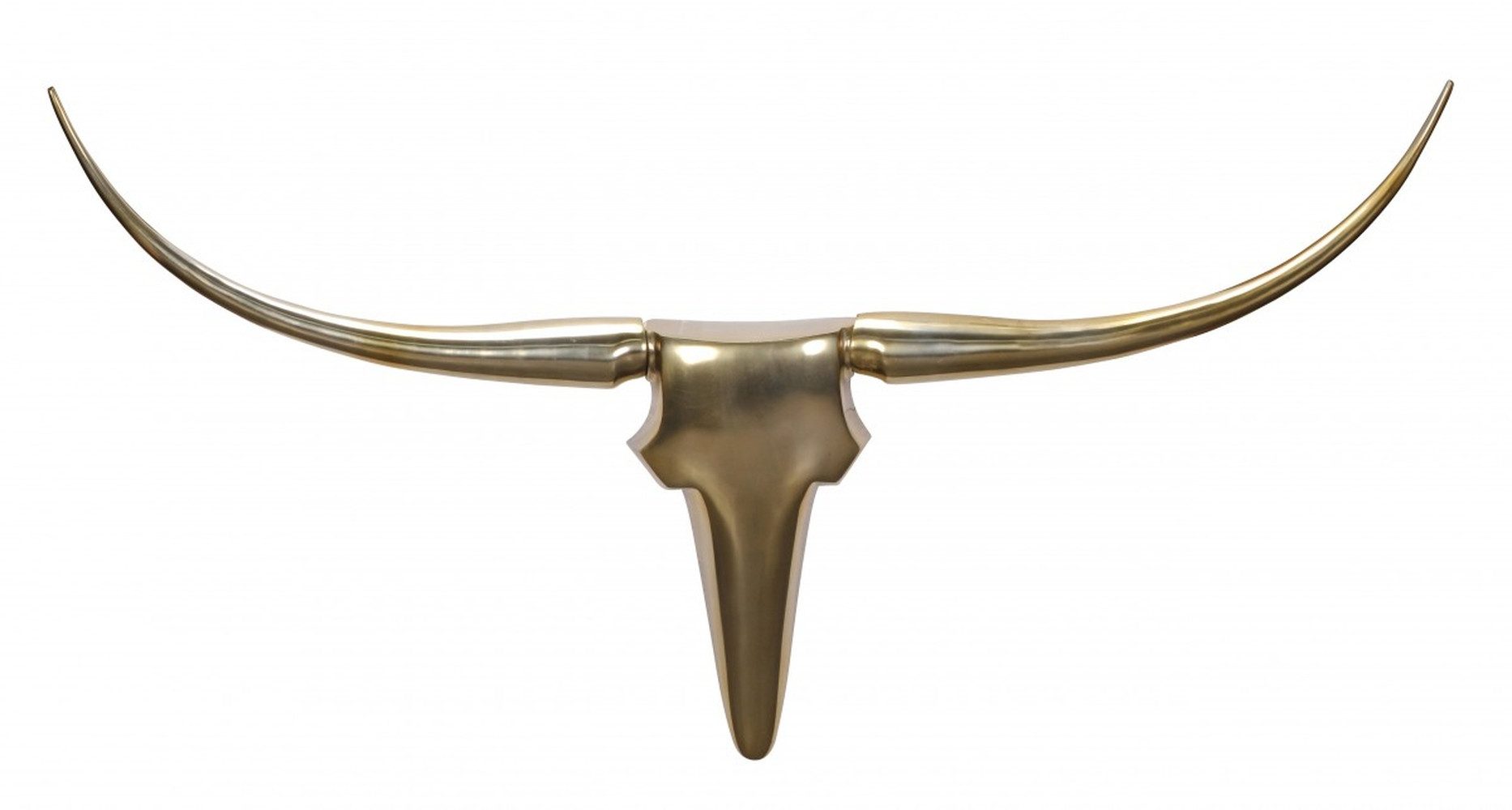 freiraum Hängedekoration BULL, in Goldfarben, Geweih: Aluminium - 125x60x10cm (BxHxT)