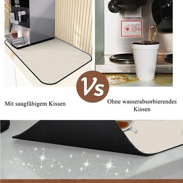 NUODWELL Abtropfmatte Kaffeemaschine Abtropfmatte,Schnelltrocknend Abtropfmatte Geschirr