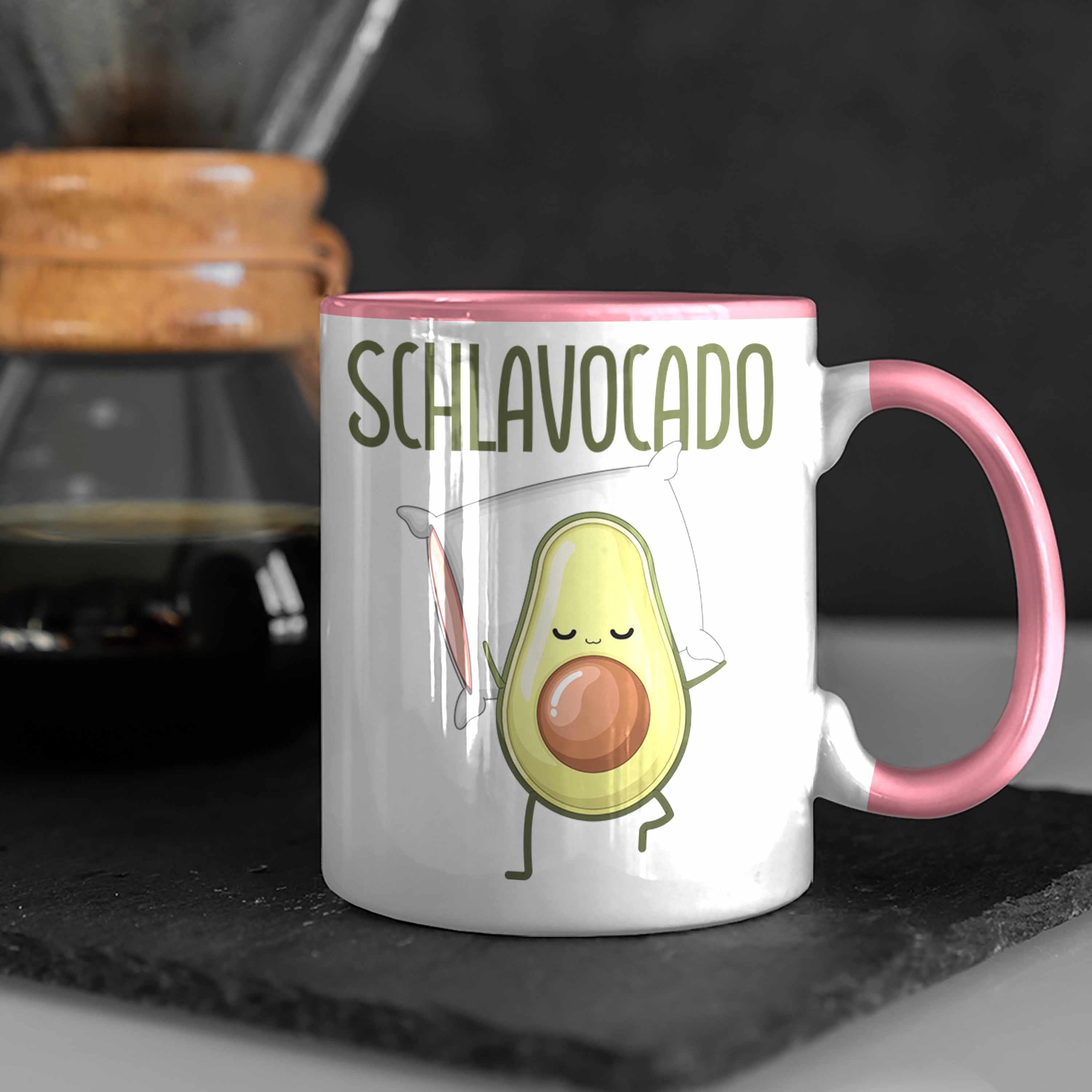 Mittagsschlaf-Liebhaber Geschenk Trendation Lustige Tasse Nap Tasse Rosa Avocado-Motiv