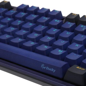 Ducky ONE 2 Horizon Gaming-Tastatur (MX-Blue Switches, deutsches Layout, QWERTZ, Blau / Schwarz)