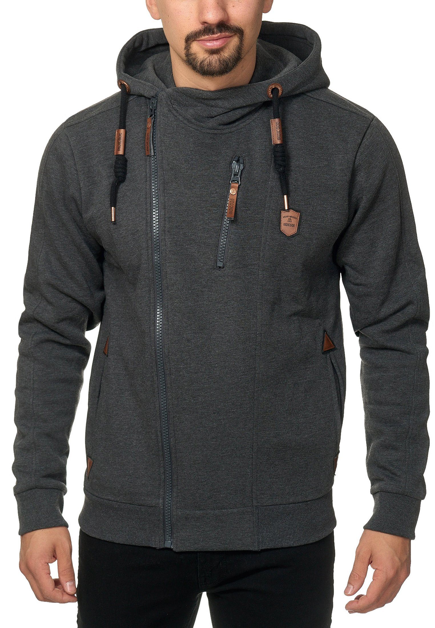 Indicode Kapuzensweatjacke Herren Elm Hoodie Sweatjacke Herrenjacke günstig online kaufen
