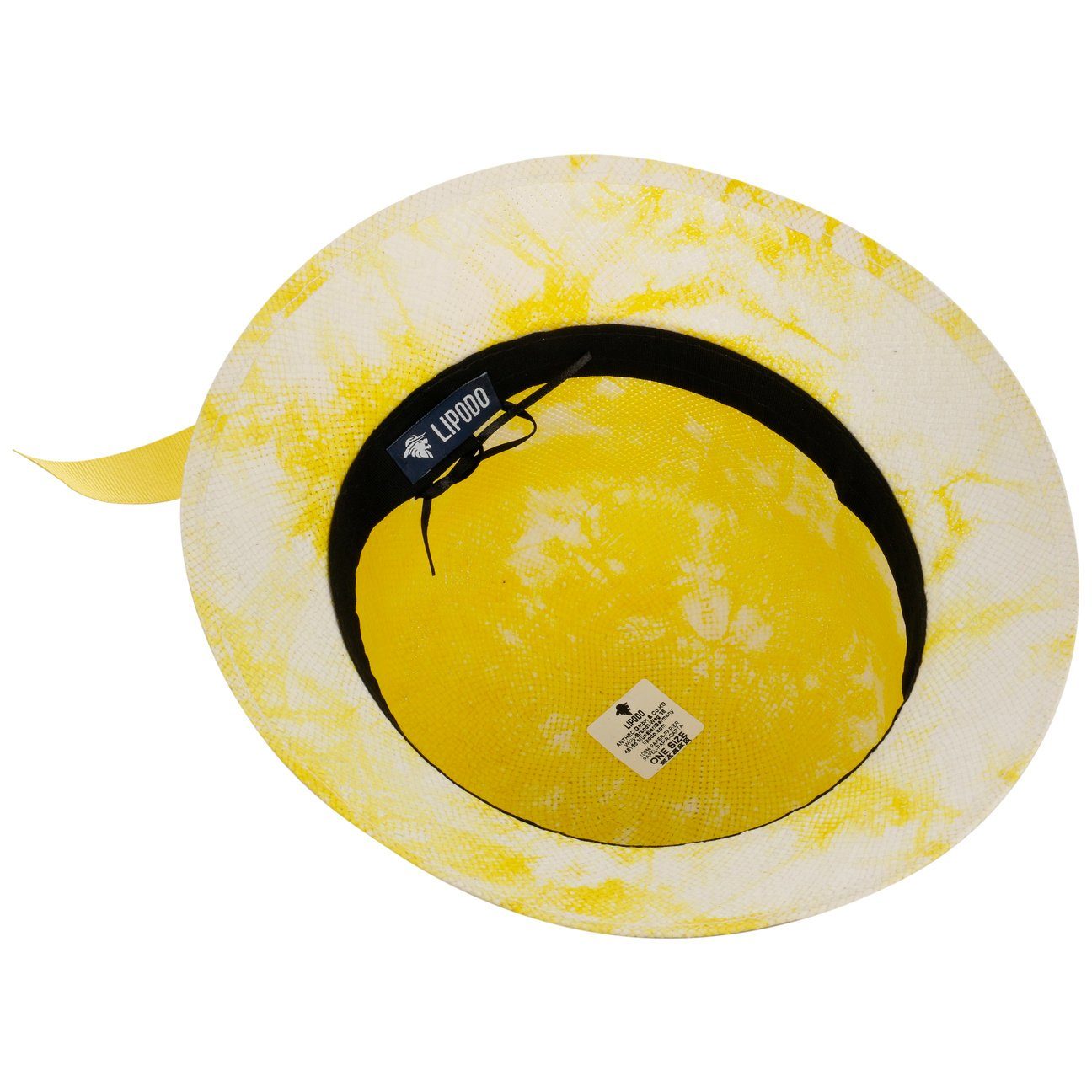 Lipodo Fischerhut (1-St) Sonnenhut mit Ripsband gelb