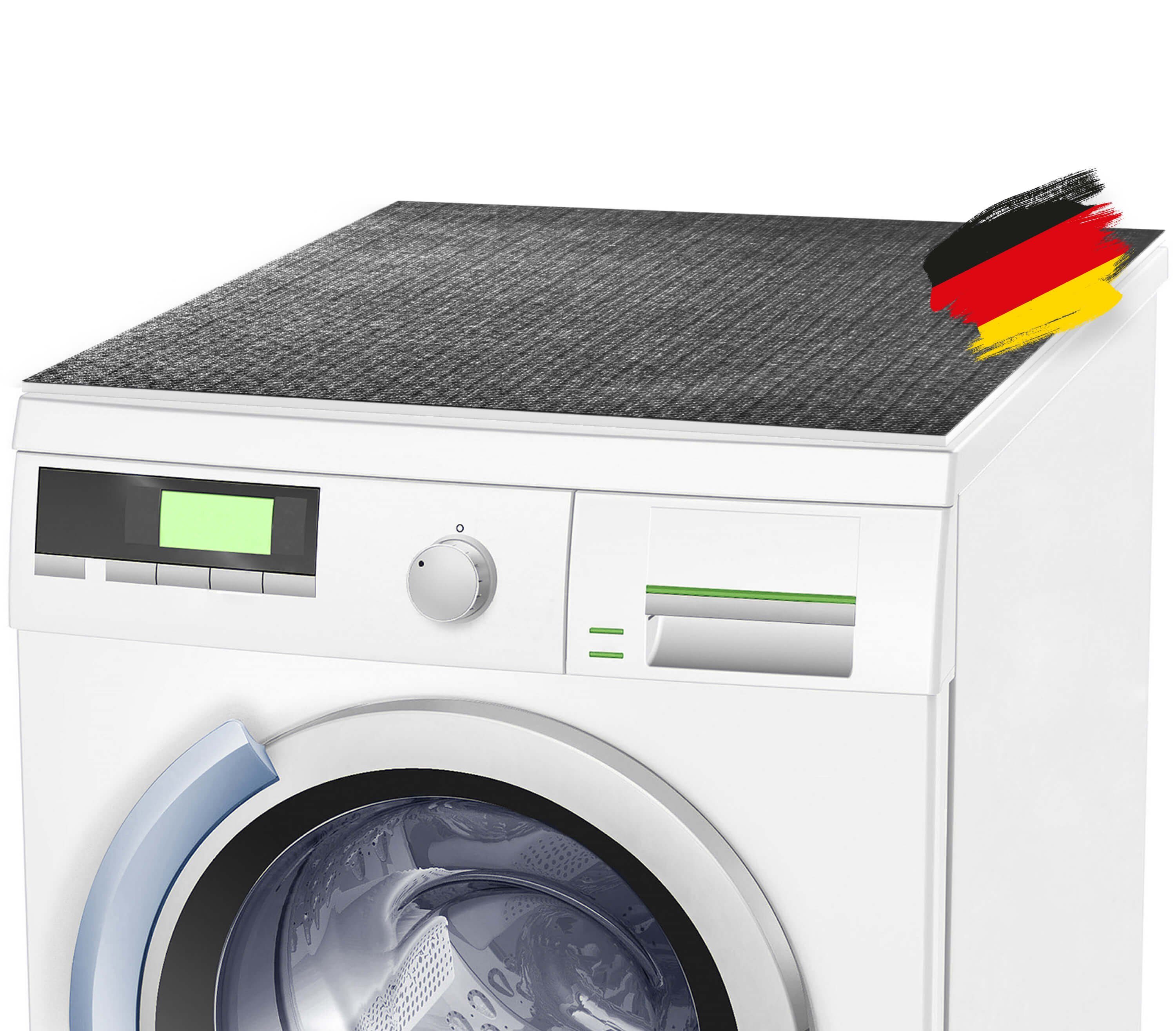 BAUHELD Antirutschmatte Waschmaschine [Made in Germany], 60x60 cm, Waschmaschinenauflage mit Vinyl-Beschichtung, Als Waschmaschinenbezug, Waschmaschinenabdeckung, Auch für Trockner Metallic