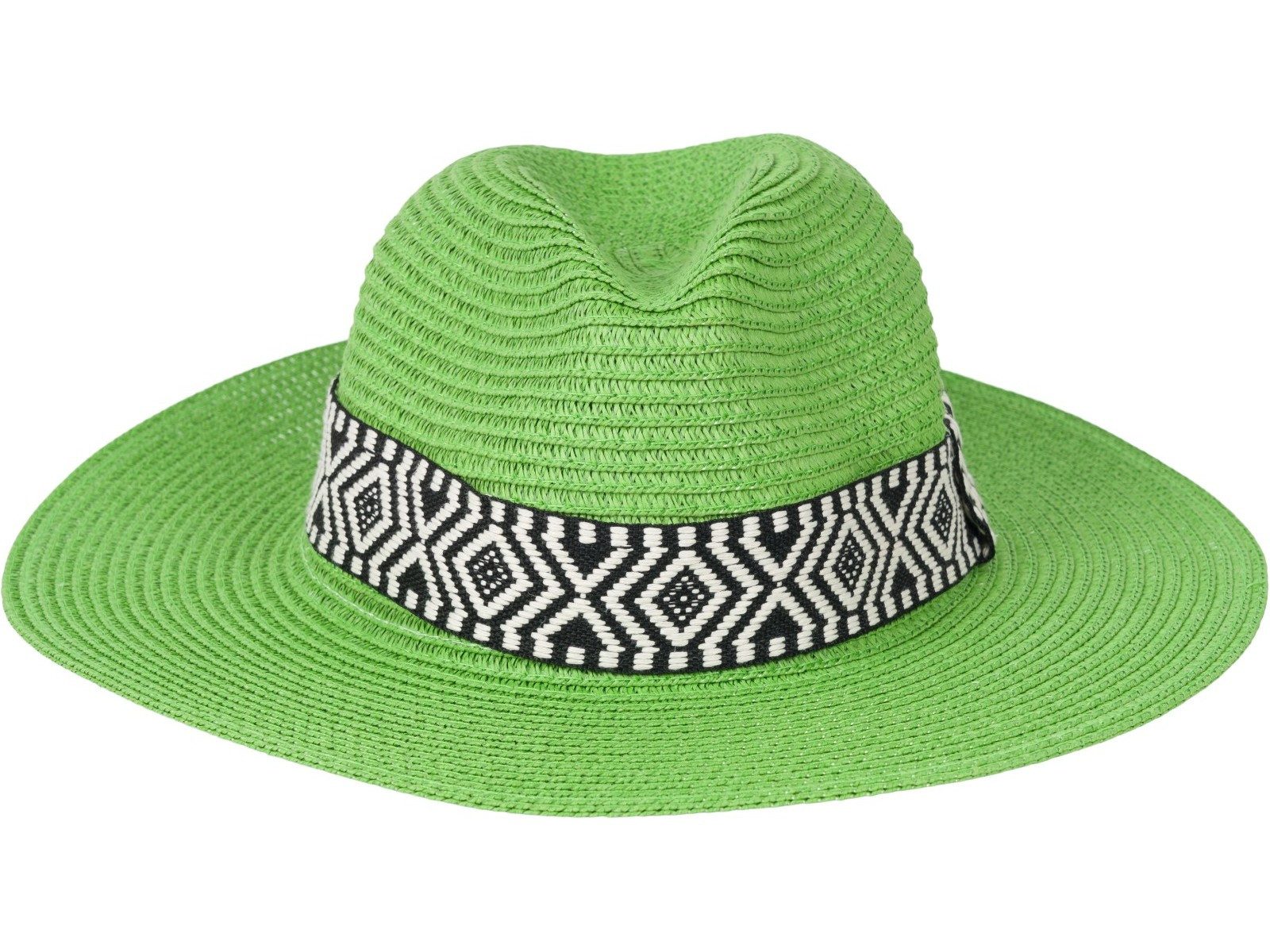 styleBREAKER Sonnenhut Panama Strohhut Hutband Azteken Muster (1-St)