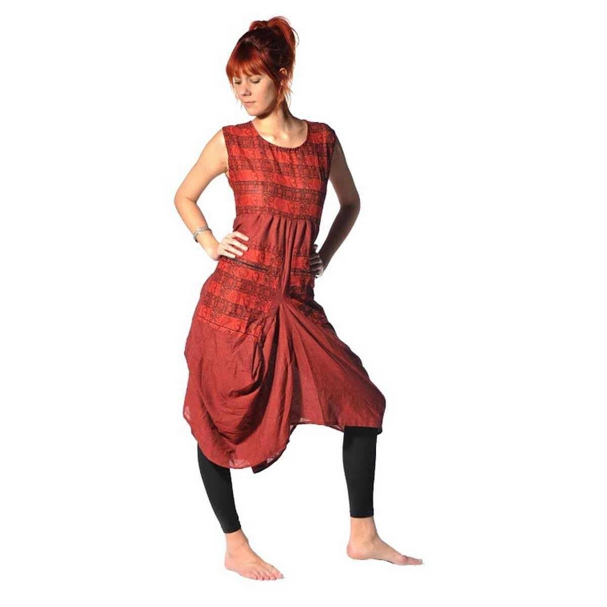 SIMANDRA Sommerkleid Maxikleid Nepal (1-tlg) Rot