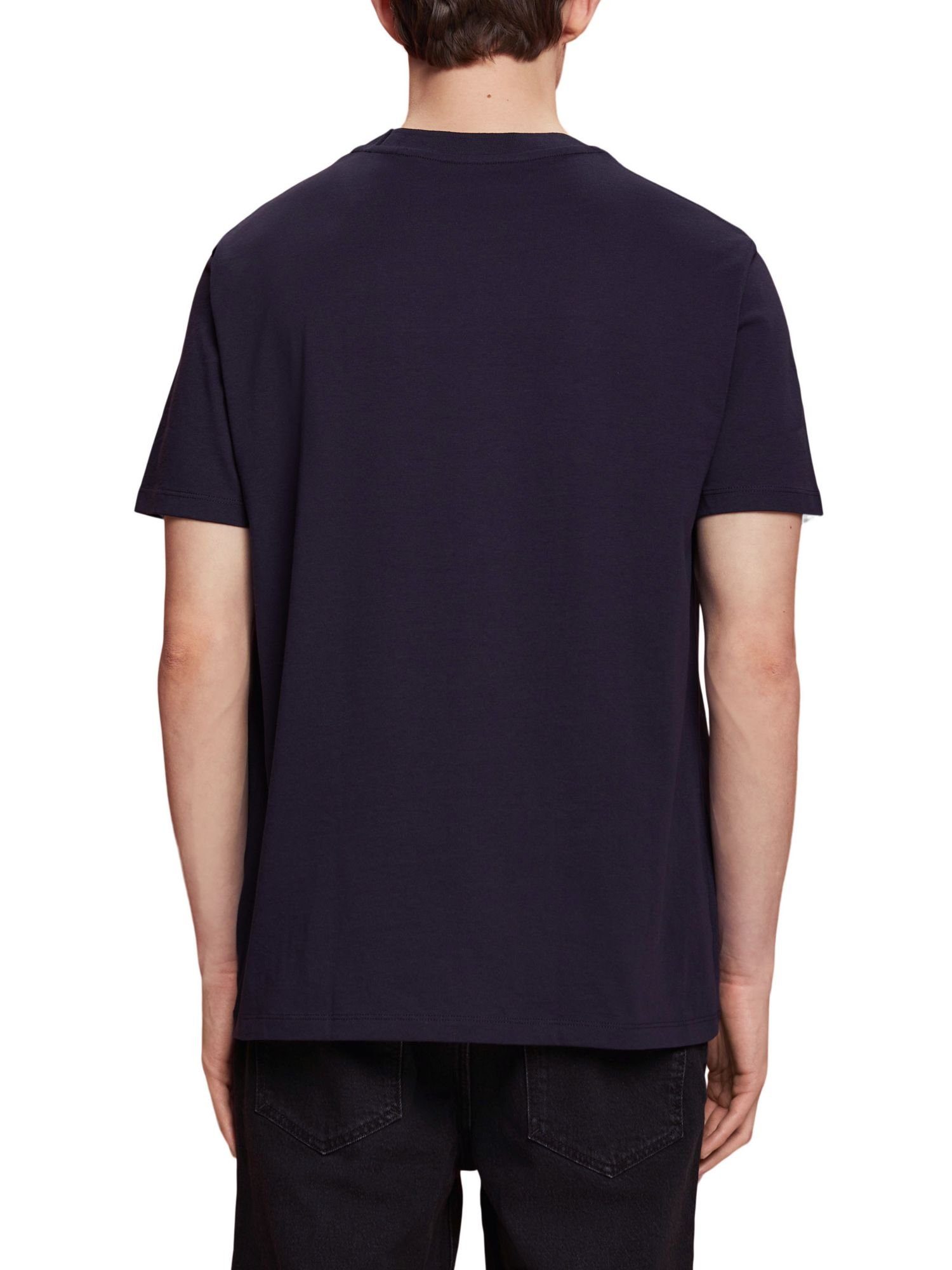 Bedrucktes 100 % Jersey-T-Shirt, T-Shirt Esprit Baumwolle NAVY (1-tlg)