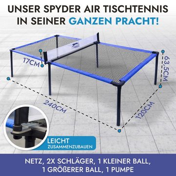HMH Tischtennisplatte Spyder Air Tischtennis / Tischvolleyball Fun-Sport, Schnell und Leicht auf-/ und abgebaut, sofort loslegen