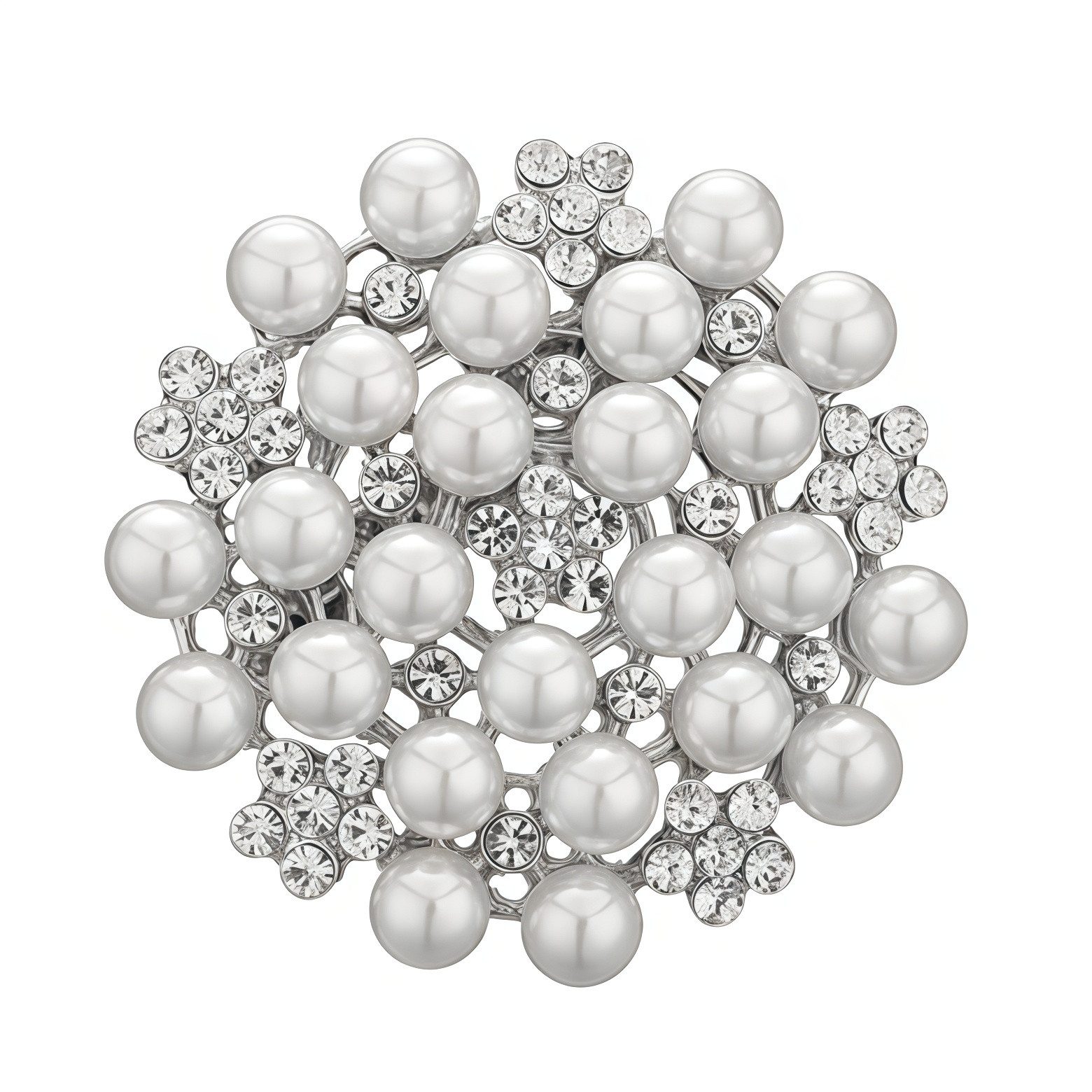 FOUORTUNATE-BEE Brosche Perlen-Strass-Brosche als Reversnadel mit Geschenkb günstig online kaufen