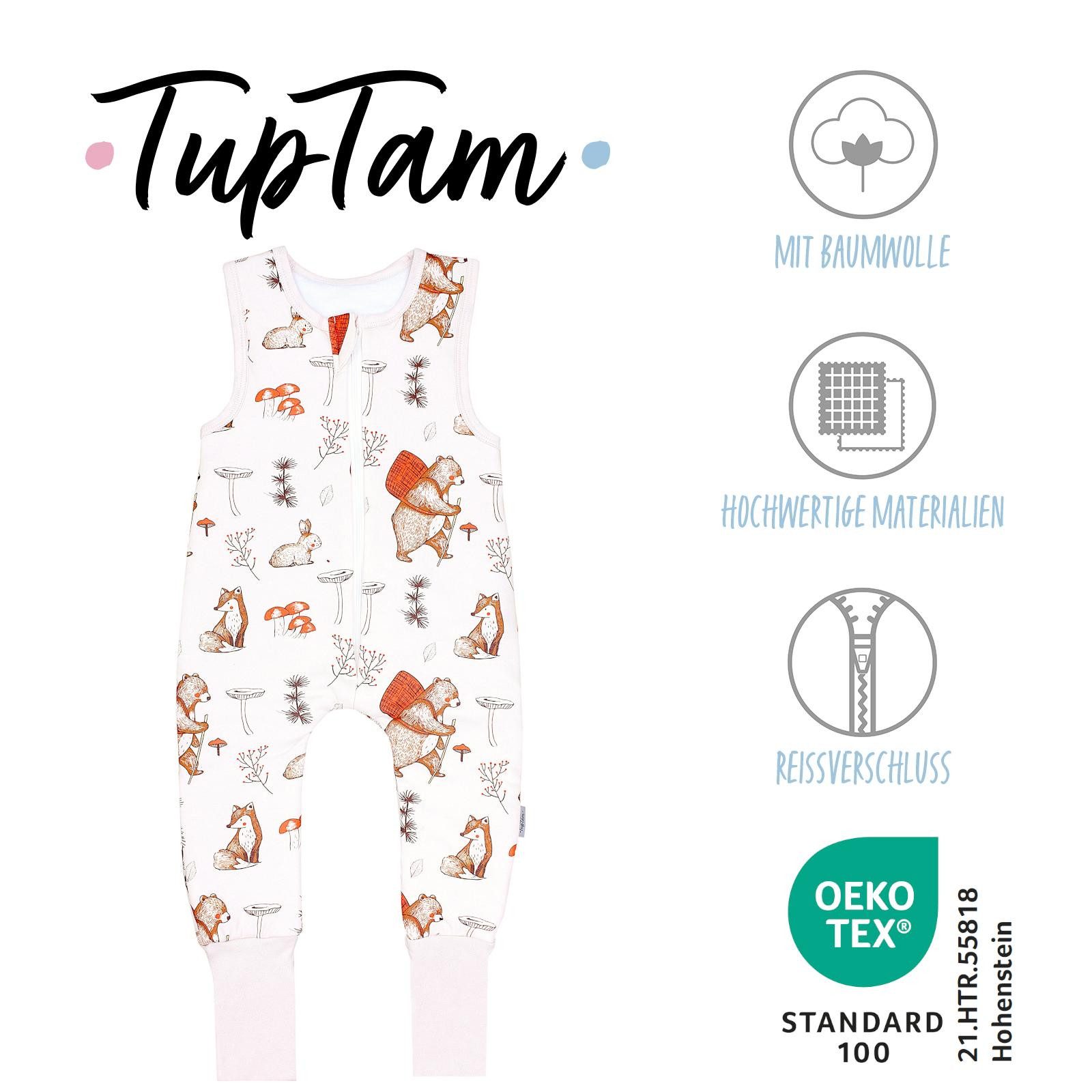 TupTam Babyschlafsack Ganzjahresschlafsack mit Beinen 2,5 TOG Unisex