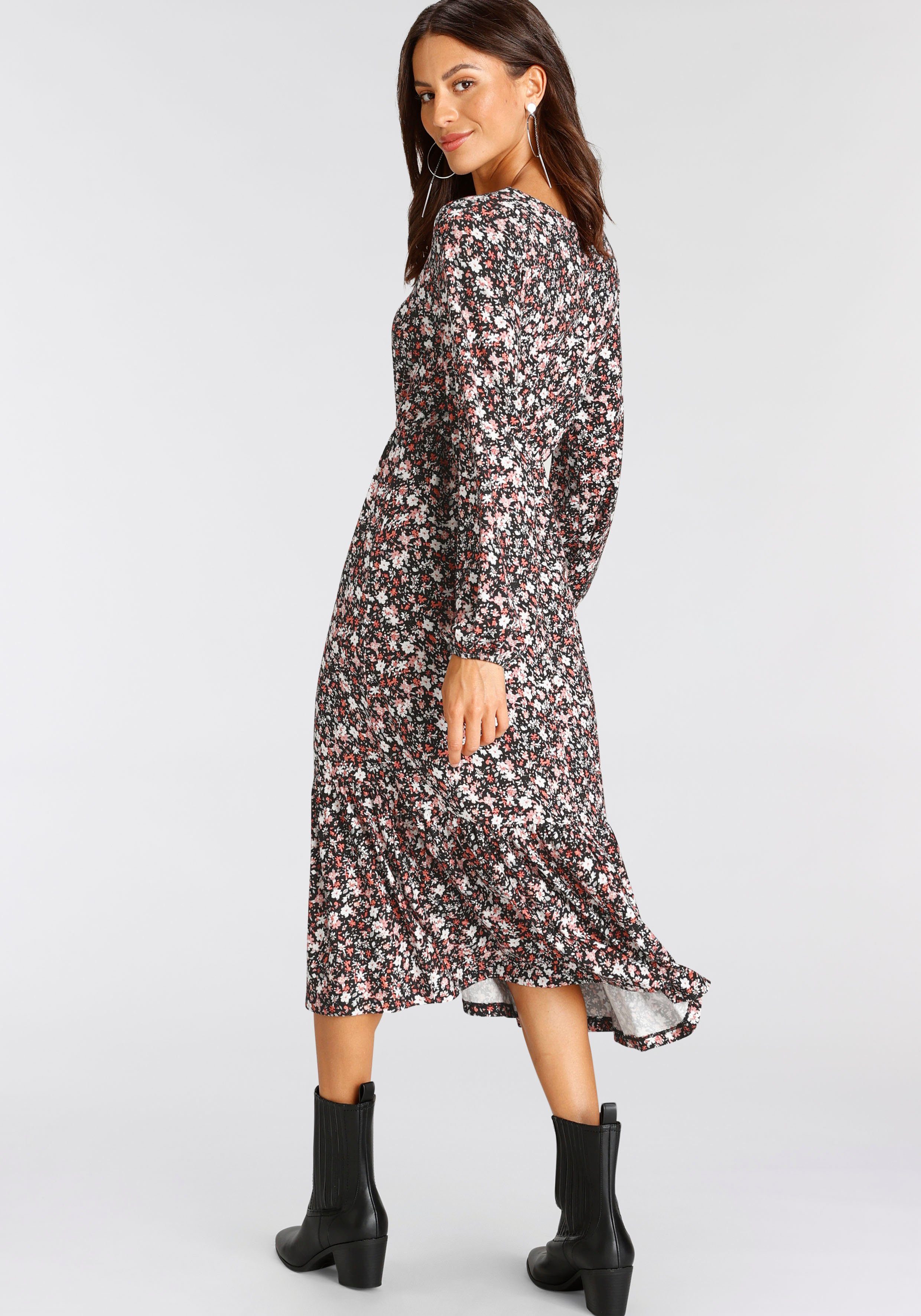 Laura Scott Midikleid wadenlang, geblümte Optik, günstig online kaufen