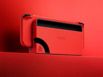 Nintendo Switch OLED-Modell, Rot, Mario-Edition, Spielkonsole Videospielkonsole, Gaming Konsolen Spielkonsole mit Spiele Spielkonsolen für Unterwegs