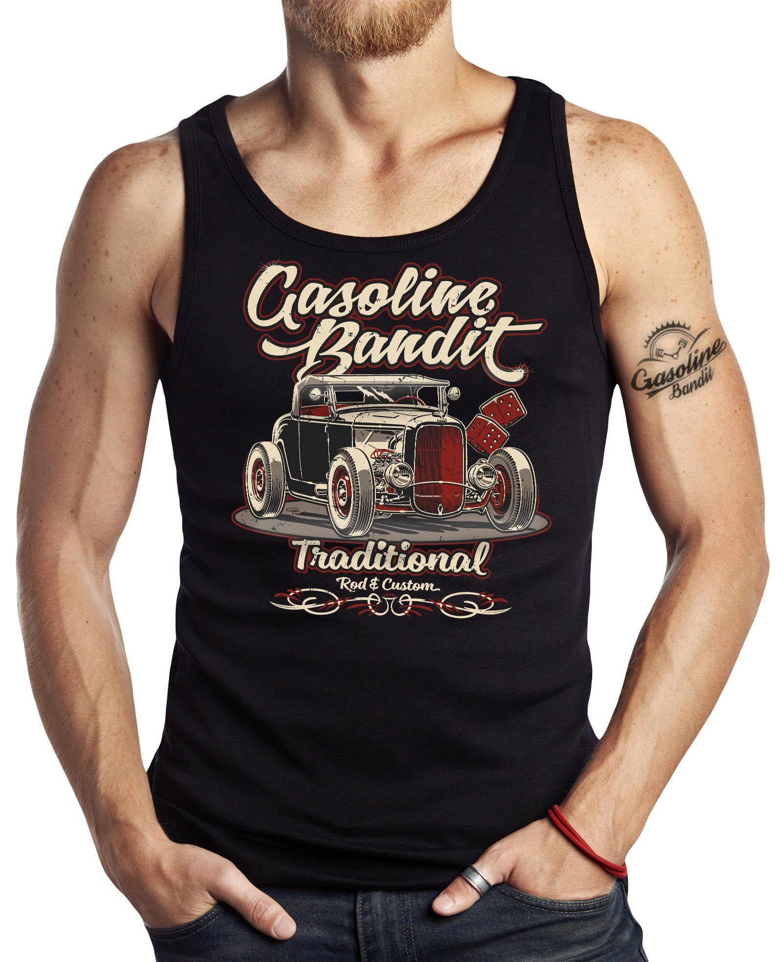 GASOLINE BANDIT® Tanktop Hot-Rod Racer Tank-Top günstig online kaufen