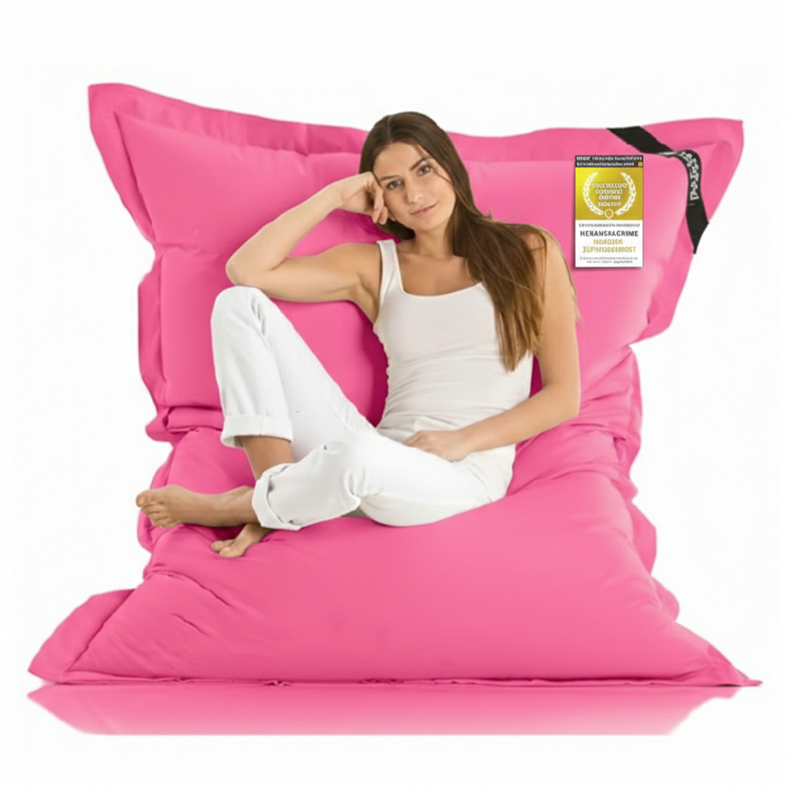 LazyBag Sitzsack Lazybag – XXL Nylon Sitzsack – Wasserfest, Innen und Außen,180x140 cm (Sitzkissen Bean-Bag, Nylon Bezug), 180 x 140 cm