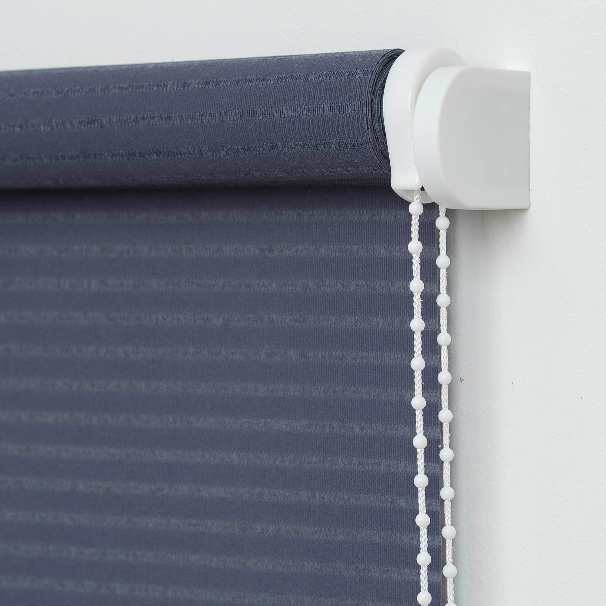 Seitenzugrollo Dekor Streifen, Liedeco, Lichtschutz, mit Bohren, verschraubt