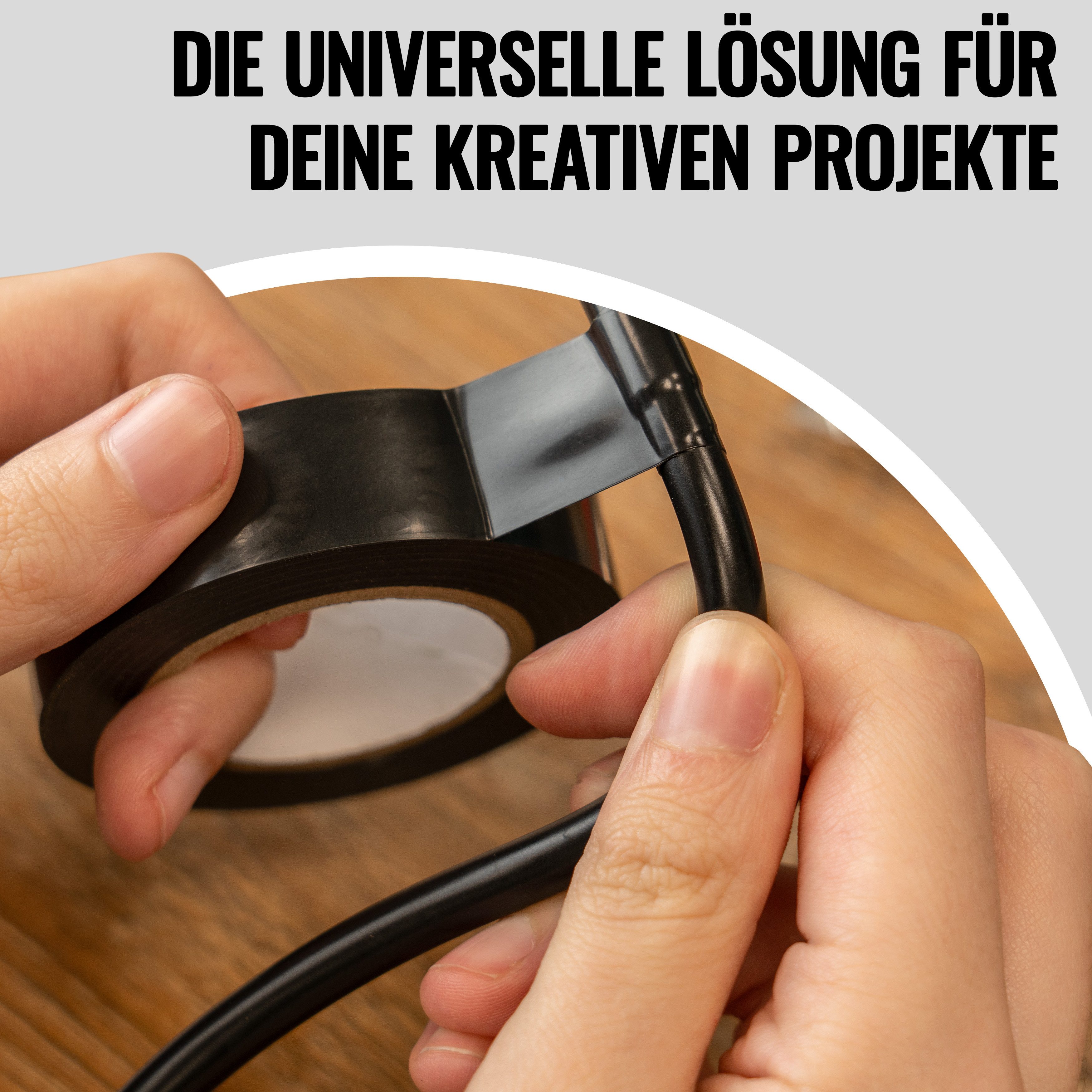 Poppstar Isolierband 10x 10m Universal Isolierband Klebeband Abdichtband (19mm breit, bunt) – Bild 5 von 5