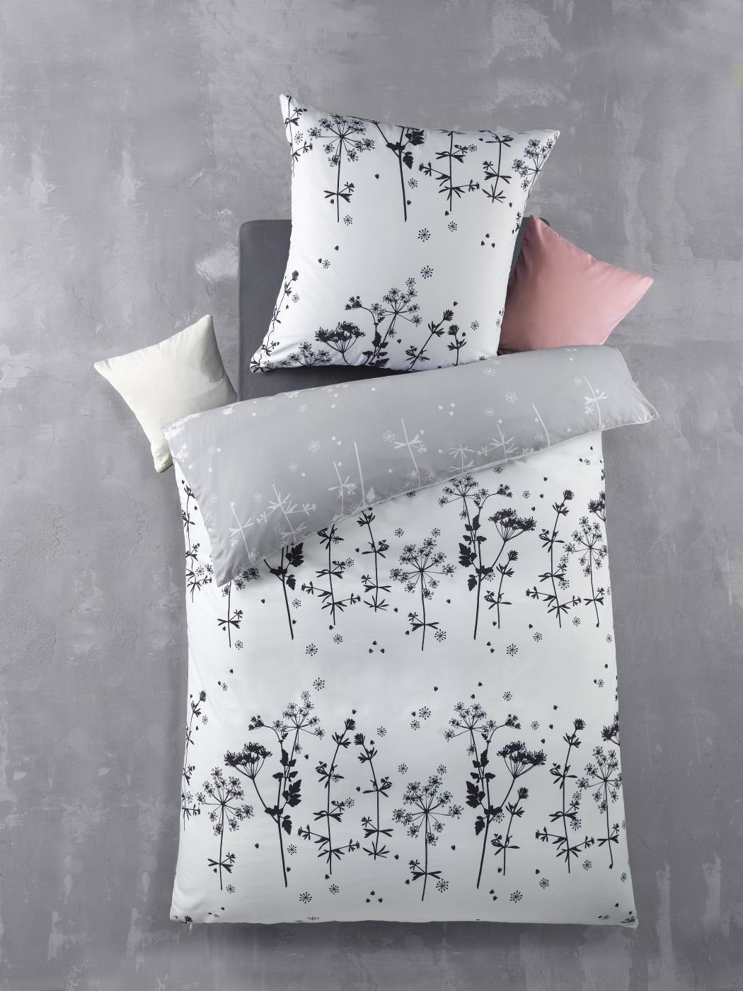 Optidream Bettwäsche Set Mikrofaser 135x200 Polyester Herbes-Wende weiss sc günstig online kaufen