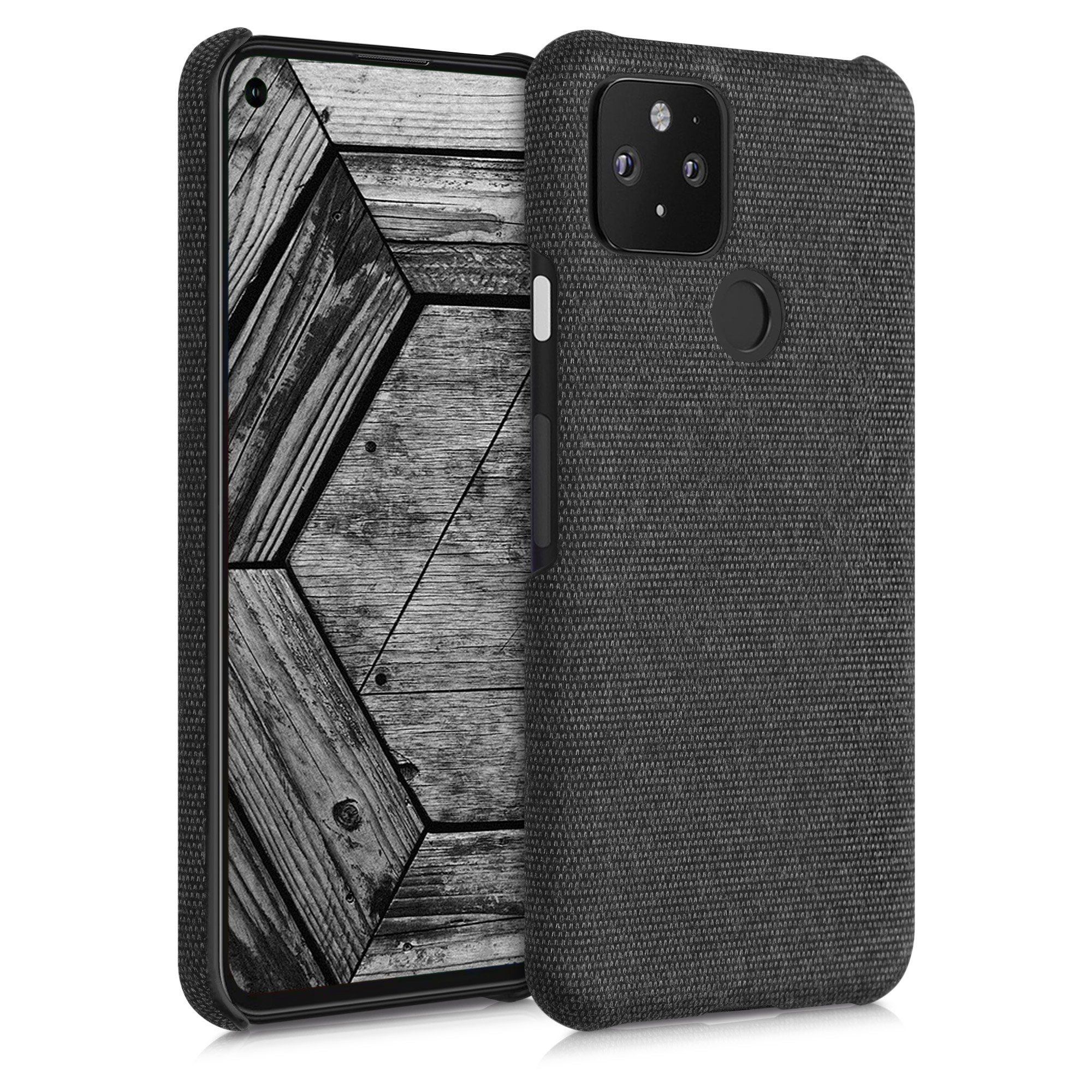 kwmobile Handyhülle kwmobile Schutzhülle kompatibel mit Google Pixel 5 - Hülle - Stoff, Hülle für Google Pixel 5 - Stoff Cover Case im Design